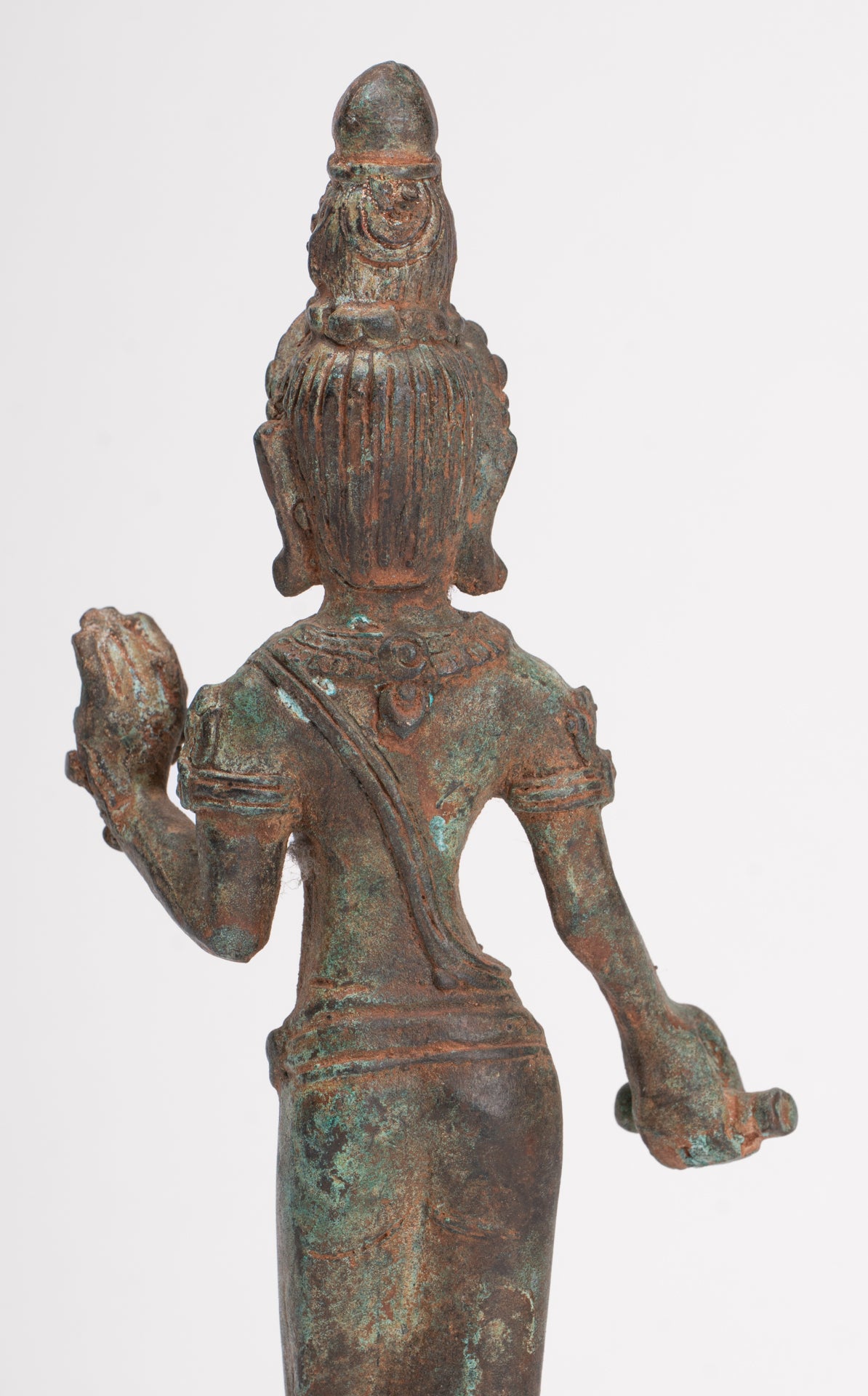 Antique Khmer Style Bronze Pre-Angkor Standing Shiva - 23cm/9"
