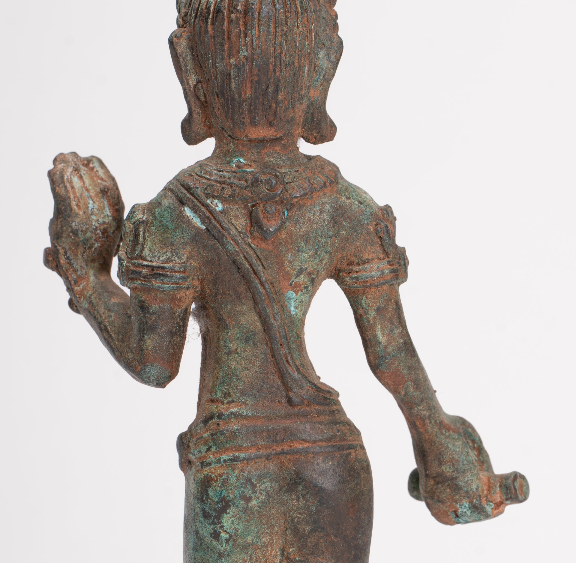 Antique Khmer Style Bronze Pre-Angkor Standing Shiva - 23cm/9"