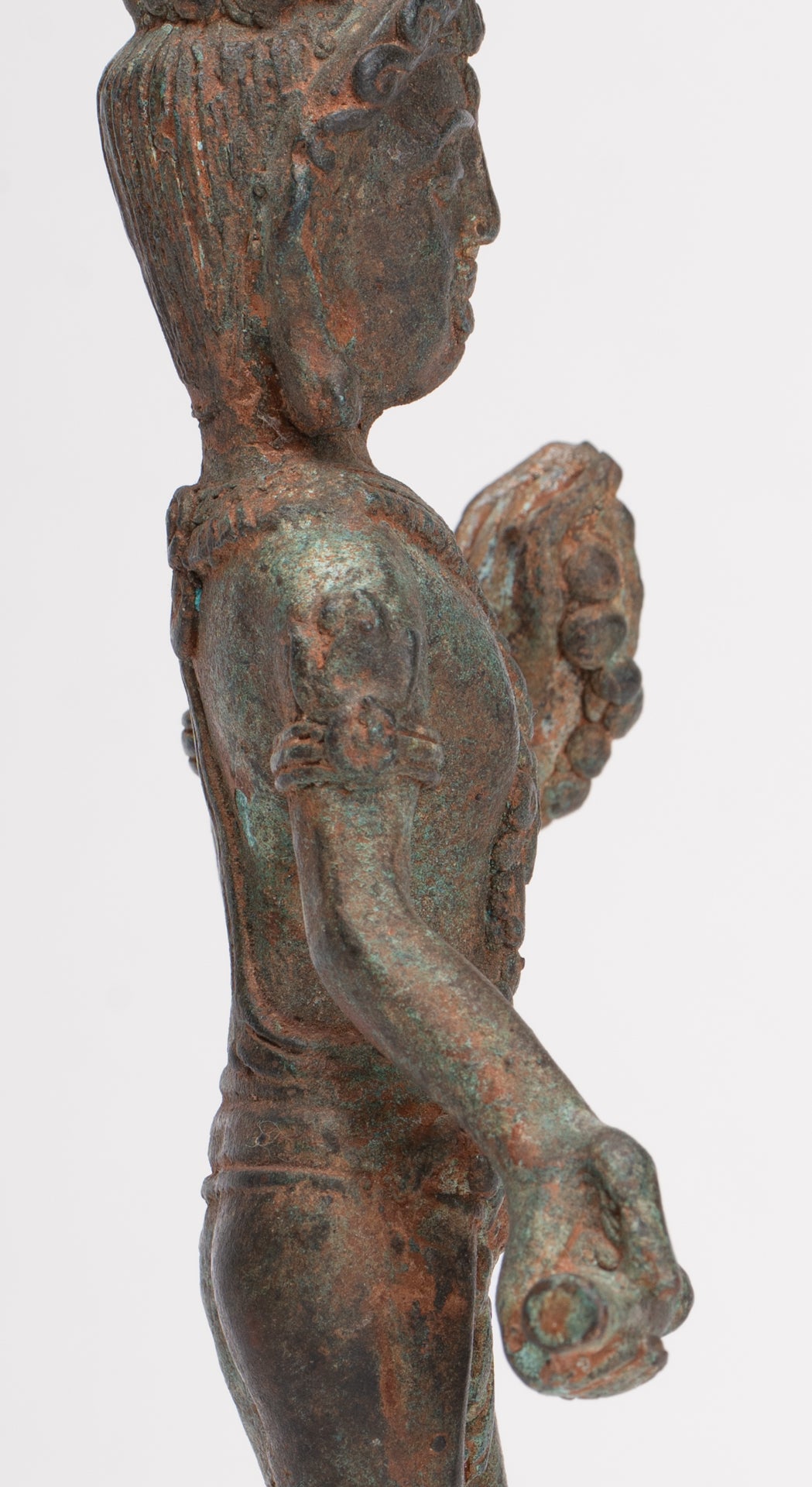 Antique Khmer Style Bronze Pre-Angkor Standing Shiva - 23cm/9"
