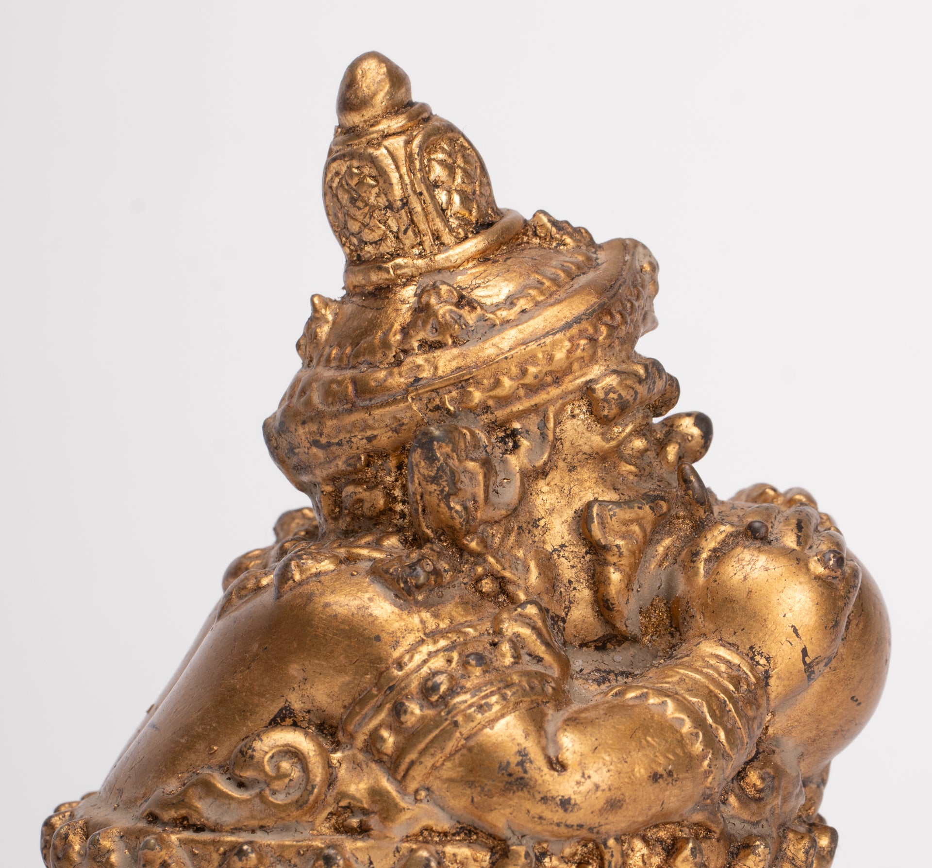 Antique Thai Style God of Eclipses and Protection Phra Rahu Statue - 11cm/4"