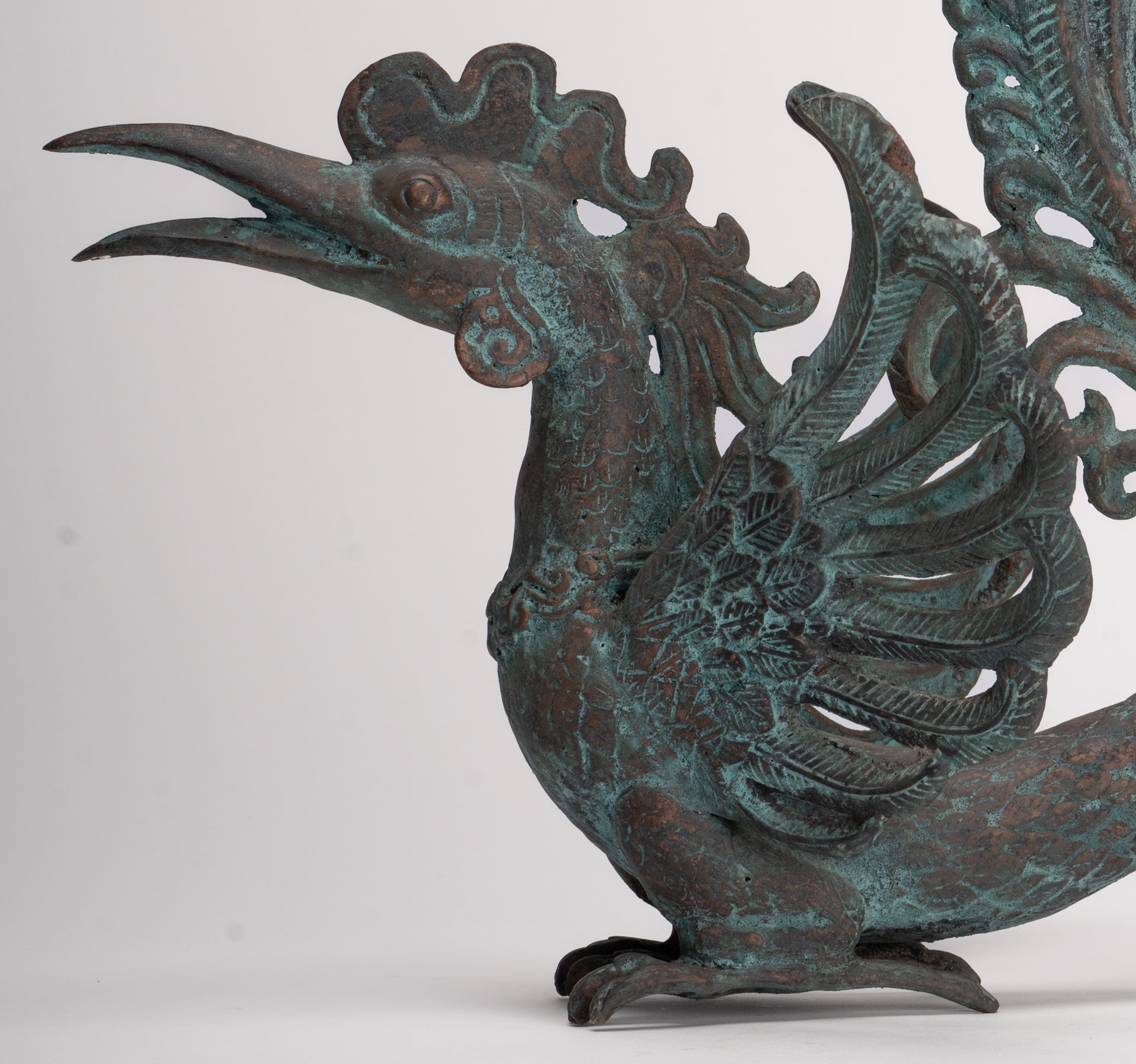 Antique Indonesian Style Bronze Majapahit Garuda Statue - 34cm/14"