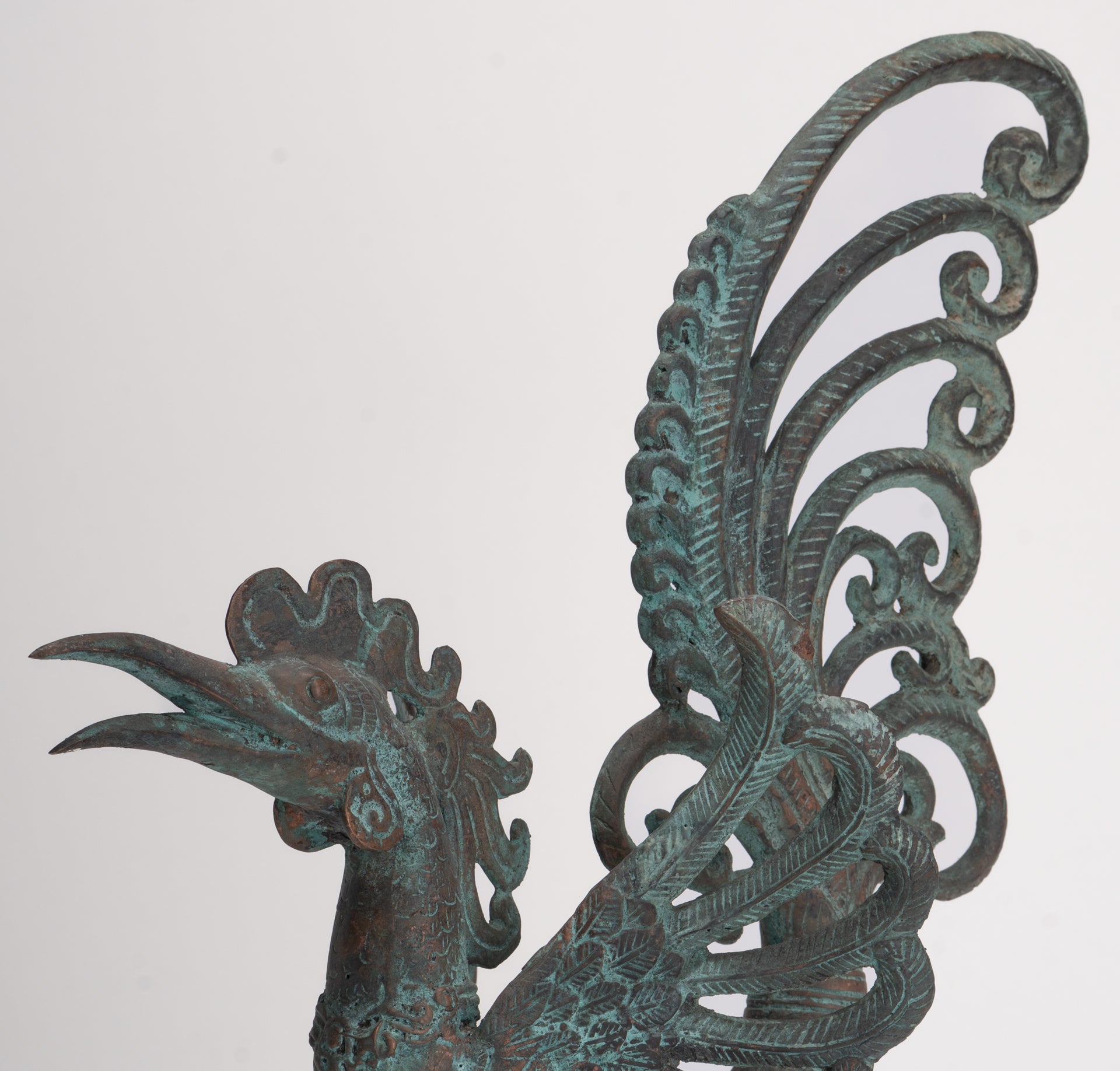 Antique Indonesian Style Bronze Majapahit Garuda Statue - 34cm/14"