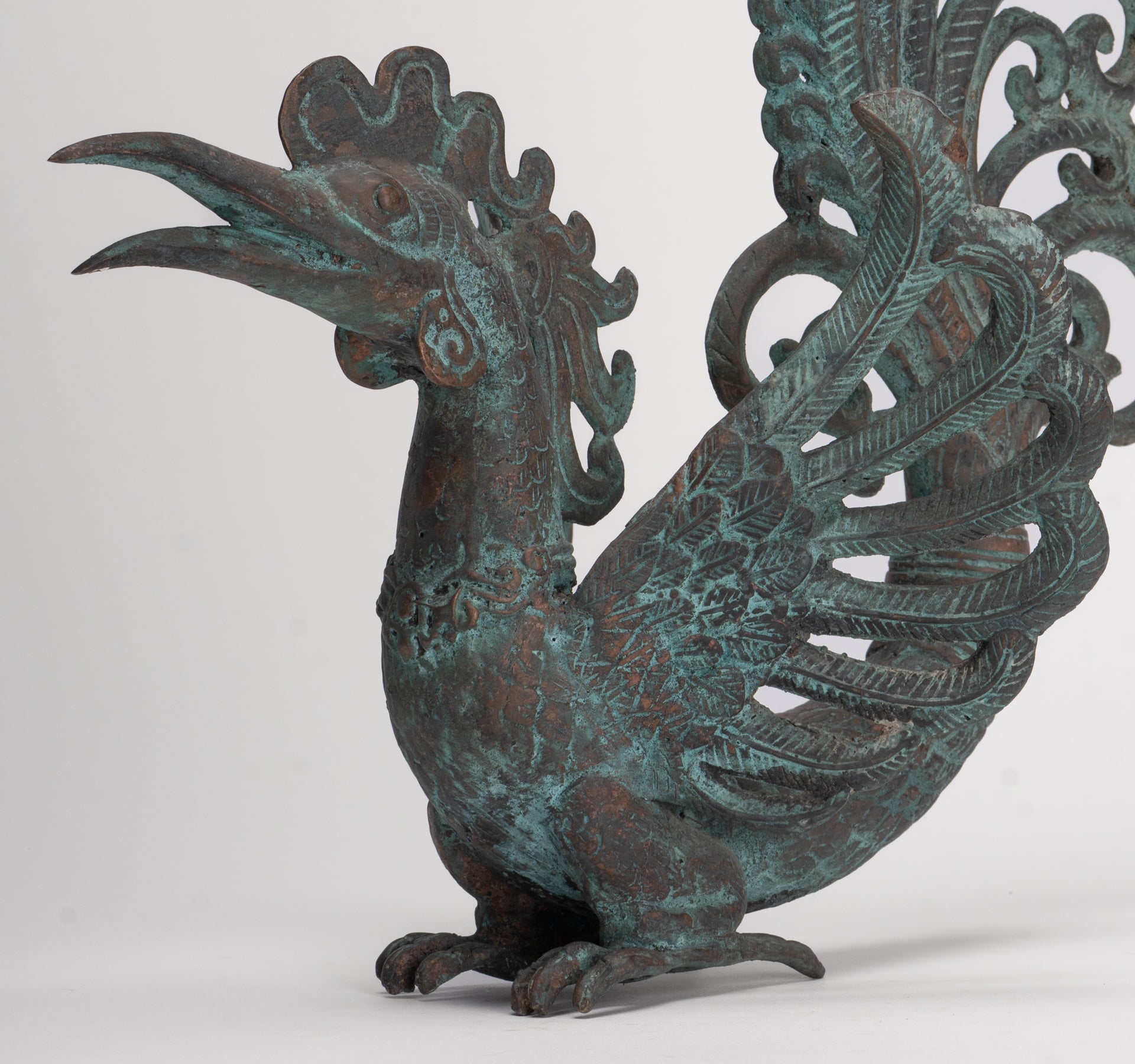 Antique Indonesian Style Bronze Majapahit Garuda Statue - 34cm/14"