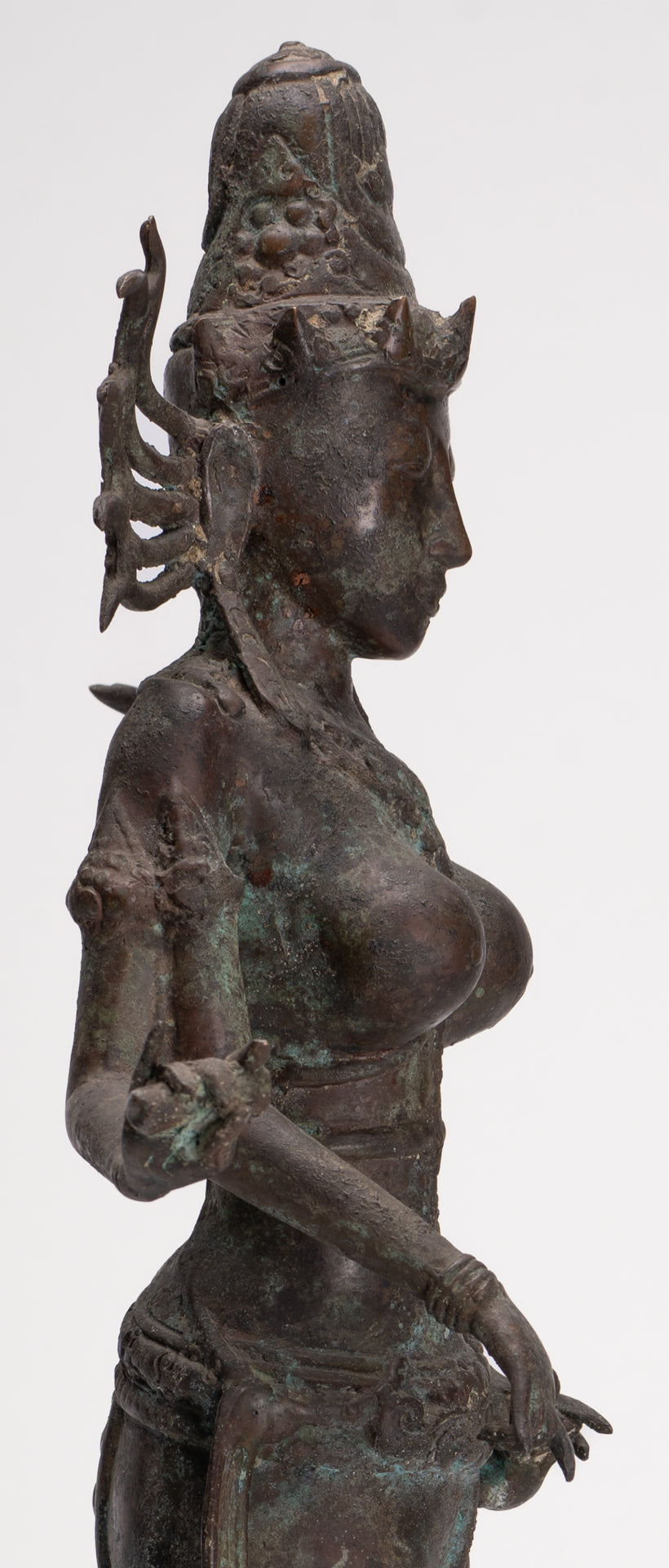 Parvati Statue - Antique Indonesian Style Bronze Javanese Parvati Statue 58cm/23"