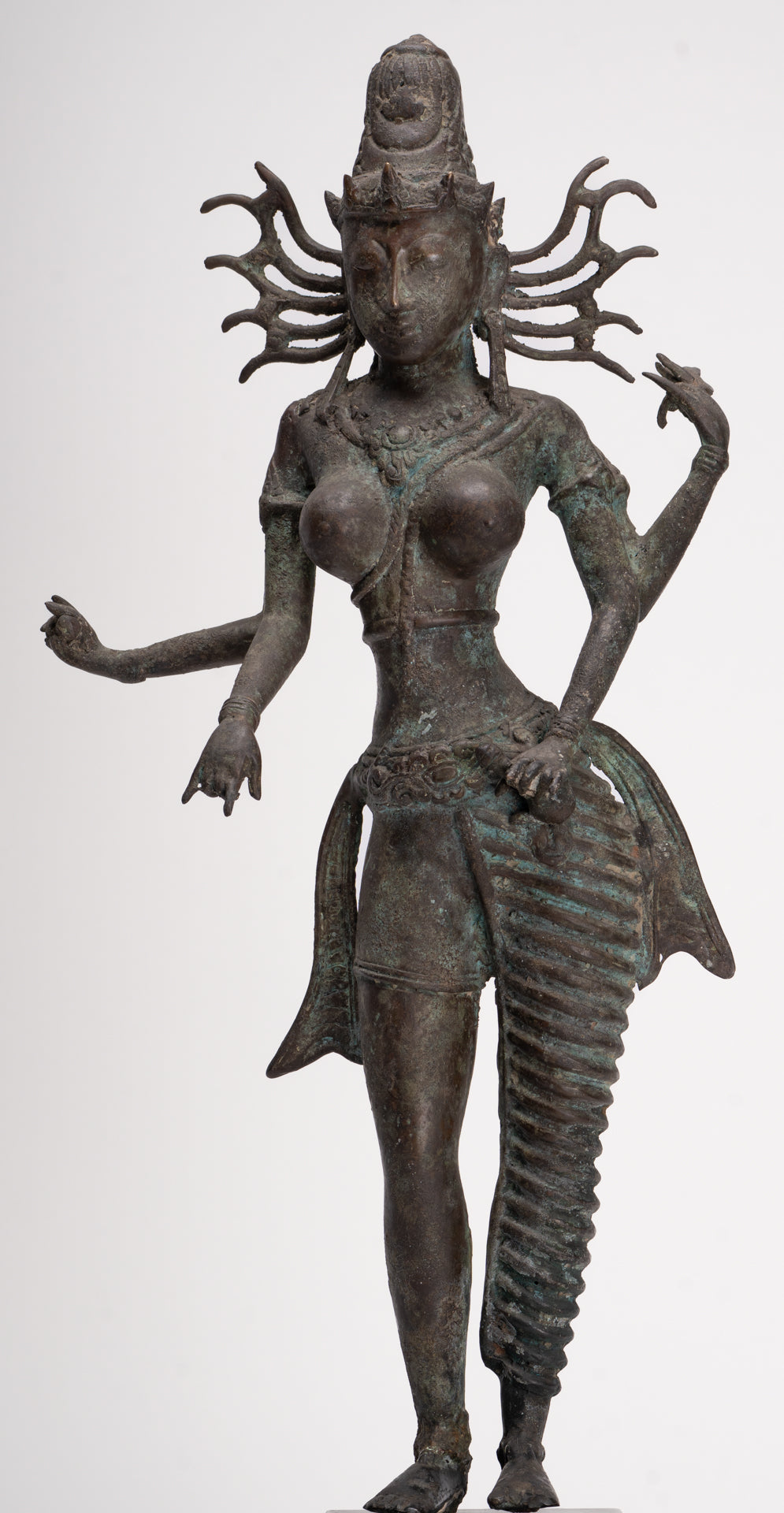 Parvati Statue - Antique Indonesian Style Bronze Javanese Parvati Statue 58cm/23"