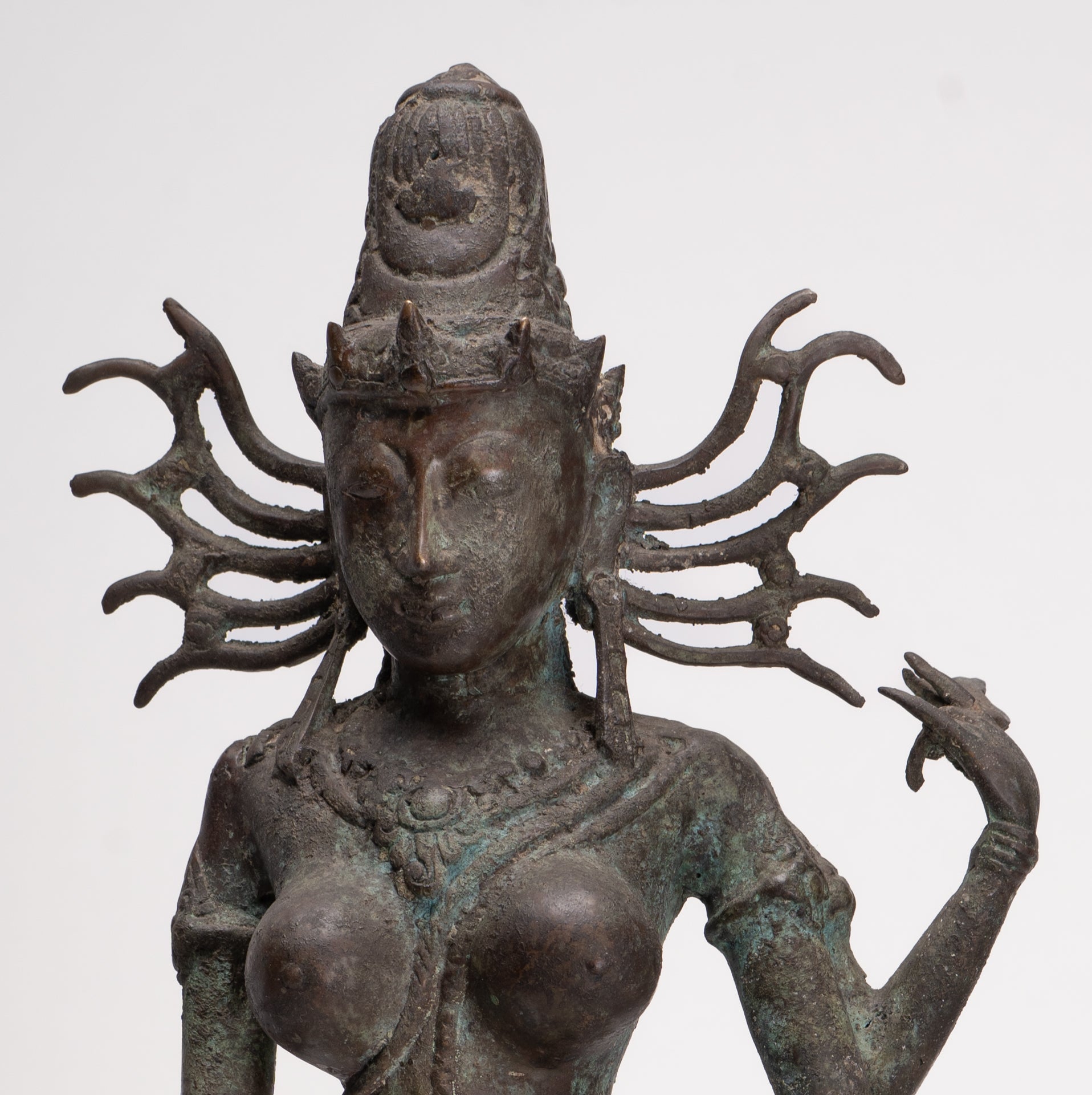 Parvati Statue - Antique Indonesian Style Bronze Javanese Parvati Statue 58cm/23"