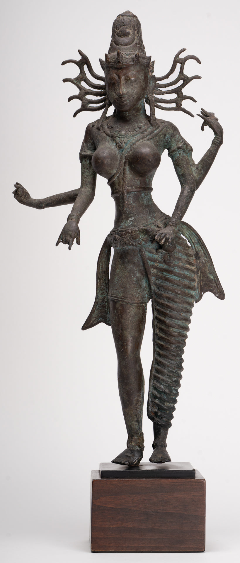 Parvati Statue - Antique Indonesian Style Bronze Javanese Parvati Statue 58cm/23"