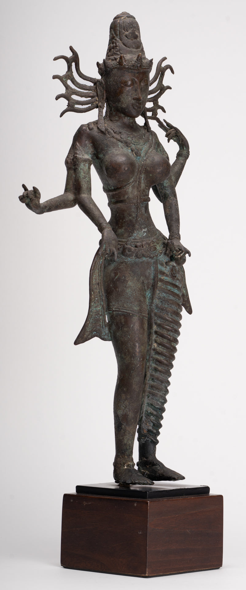 Parvati Statue - Antique Indonesian Style Bronze Javanese Parvati Statue 58cm/23"