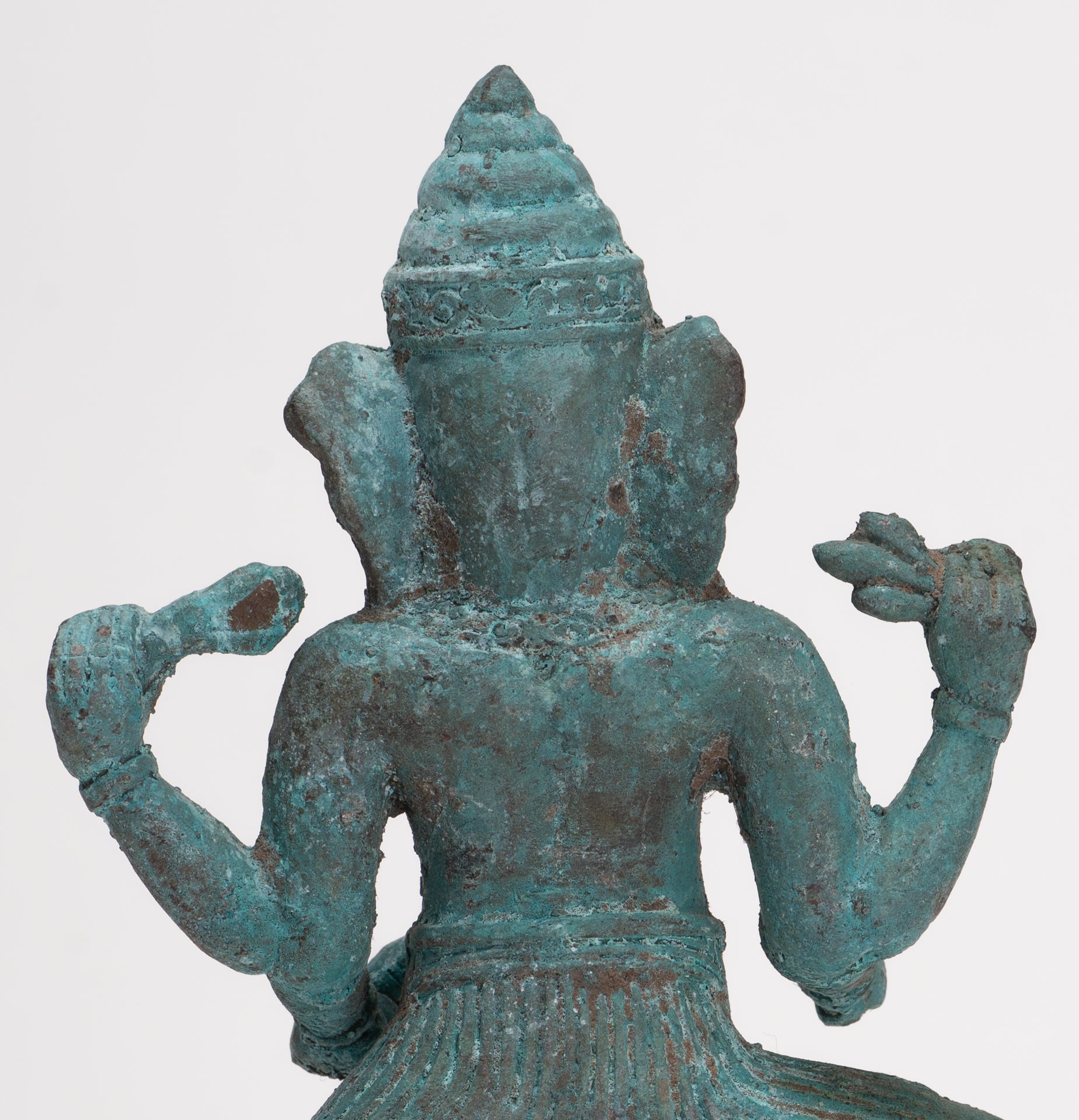 Antique Javanese Style Bronze Dancing Indonesian Nṛtya Gaṇapati Ganesha Statue - 24.5cm/10"