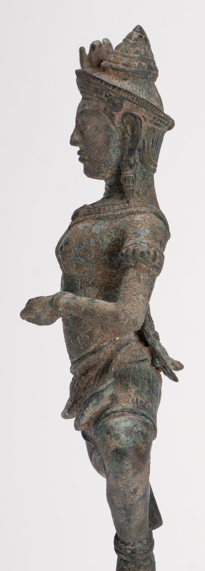 Antique Khmer Style Bronze Dancing Bayon Yoginī Statue - 26cm/10"