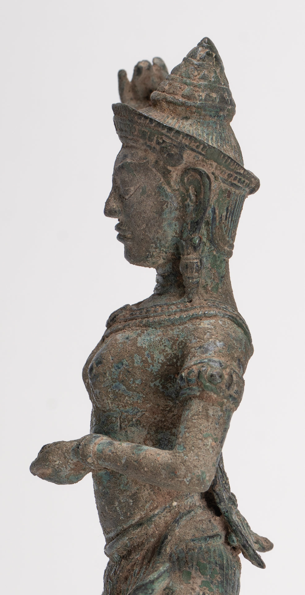 Antique Khmer Style Bronze Dancing Bayon Yoginī Statue - 26cm/10"