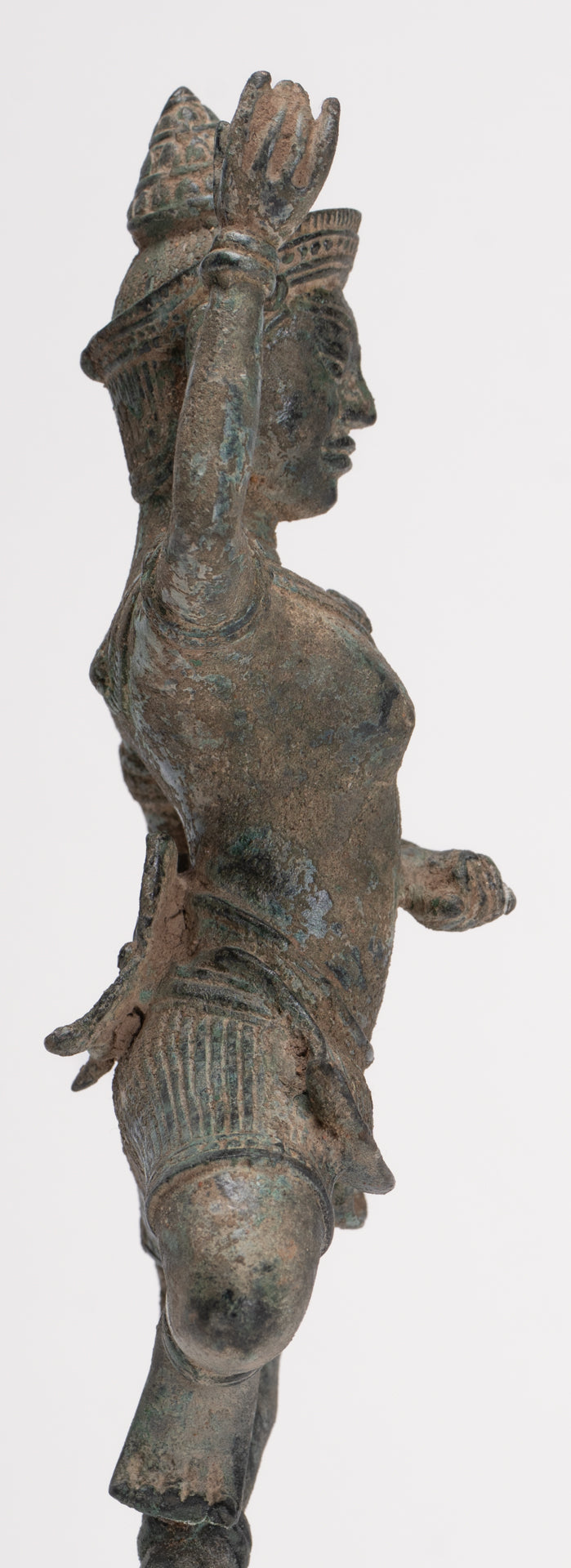 Antique Khmer Style Bronze Dancing Bayon Yoginī Statue - 26cm/10"
