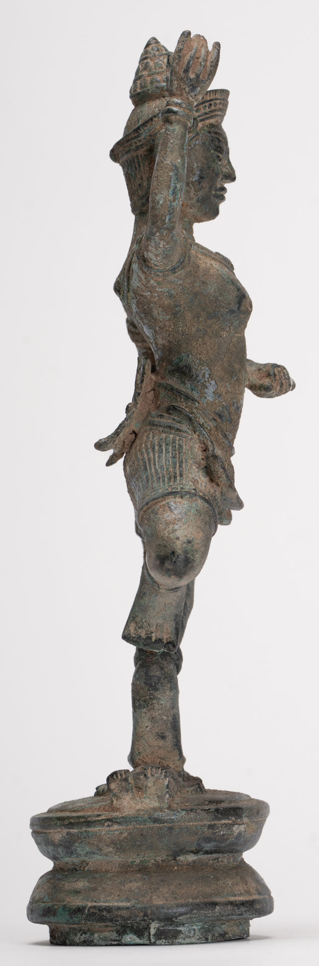 Antique Khmer Style Bronze Dancing Bayon Yoginī Statue - 26cm/10"