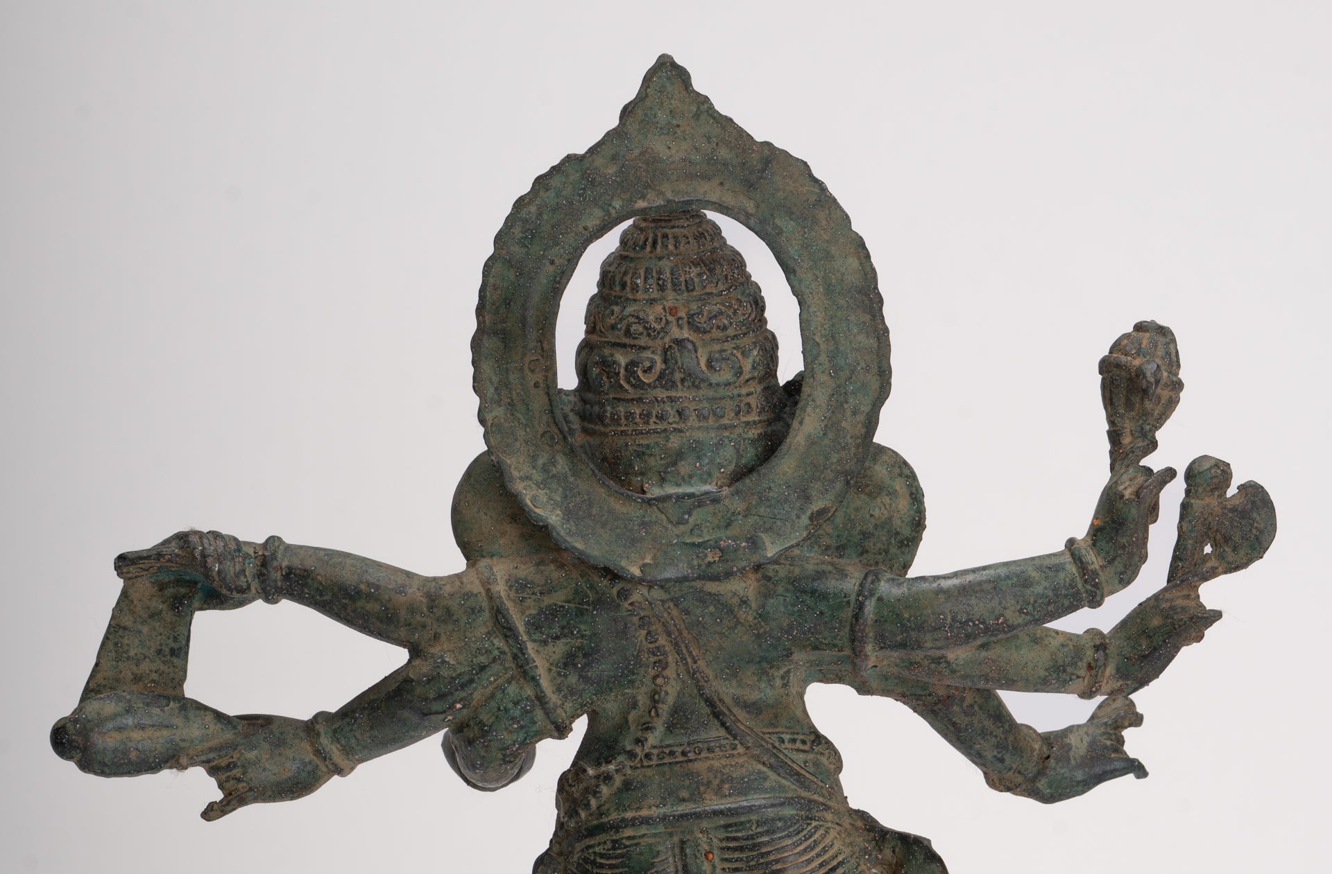 Antique Javanese Style Bronze Dancing Indonesian Ganesha Statue - 32cm/13" 