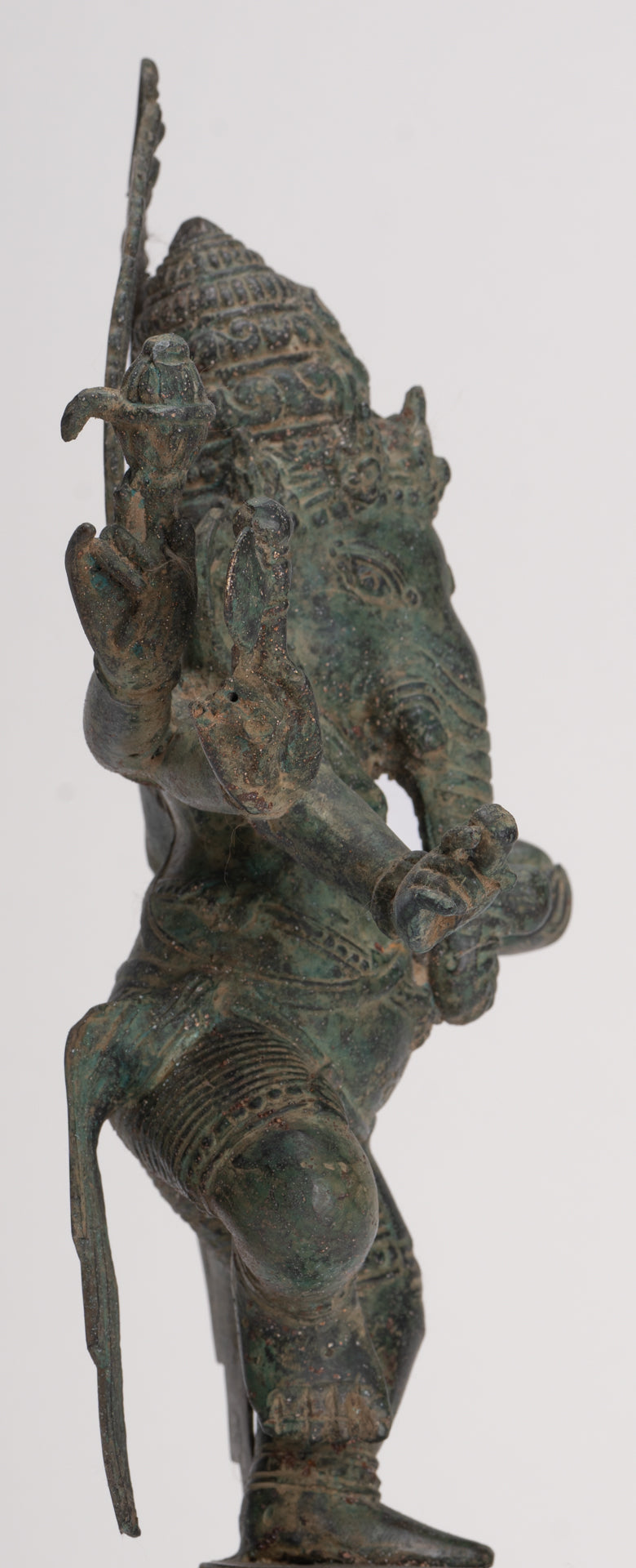 Antique Javanese Style Bronze Dancing Indonesian Ganesha Statue - 32cm/13" 