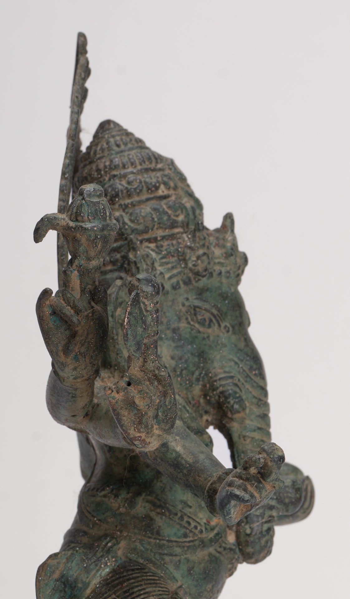 Antique Javanese Style Bronze Dancing Indonesian Ganesha Statue - 32cm/13" 