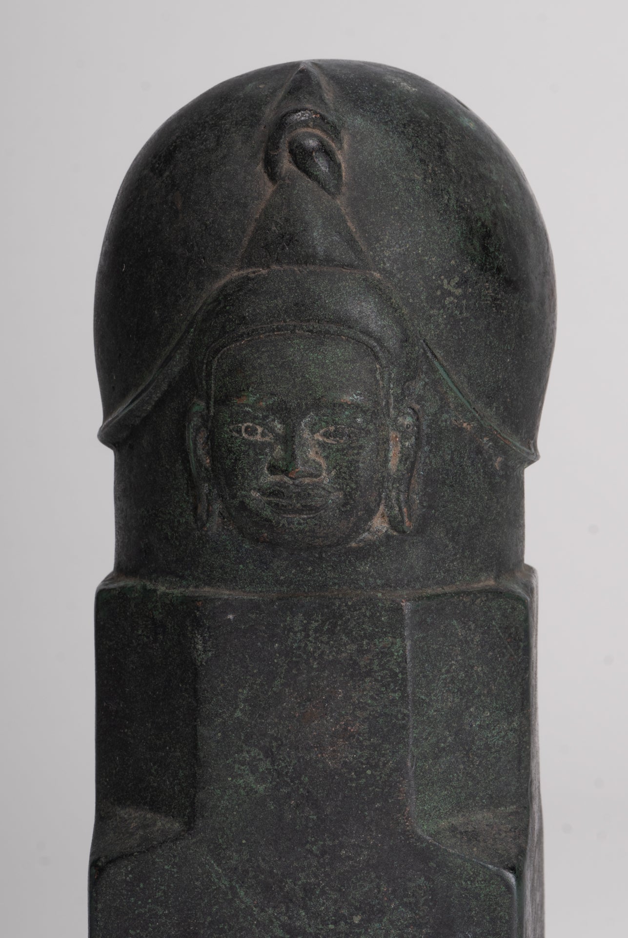 Antique Khmer Style Bronze Shiva Linga / Lingnum - 23cm/9"