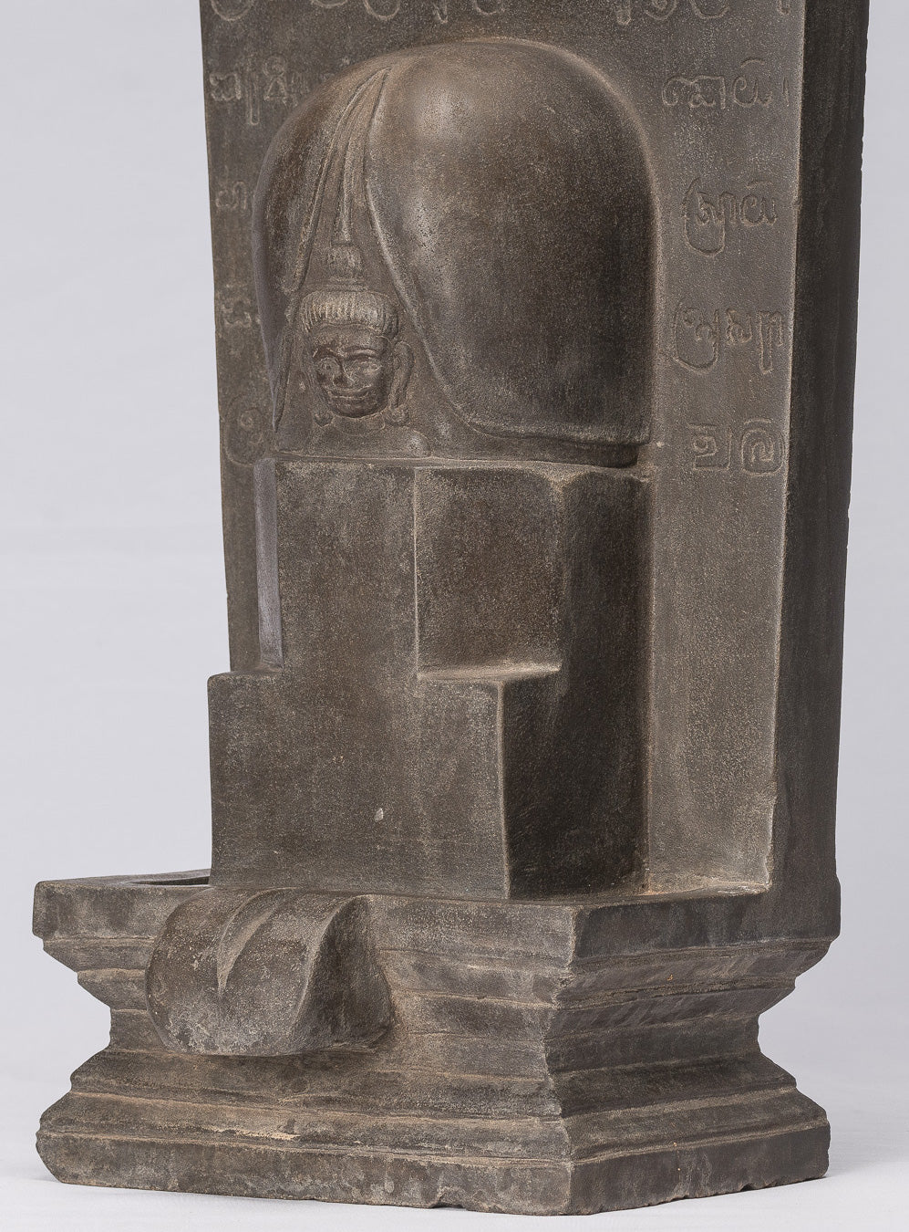 Stein Linga – Antiker Sandstein im Khmer-Stil Shiva Linga / Lingnum & Yoni – 53 cm/21 Zoll