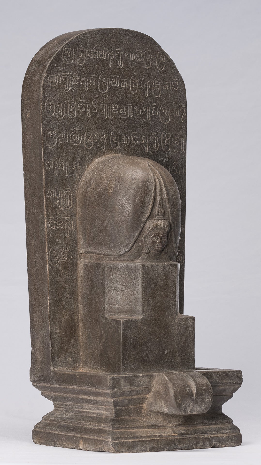 Stein Linga – Antiker Sandstein im Khmer-Stil Shiva Linga / Lingnum & Yoni – 53 cm/21 Zoll