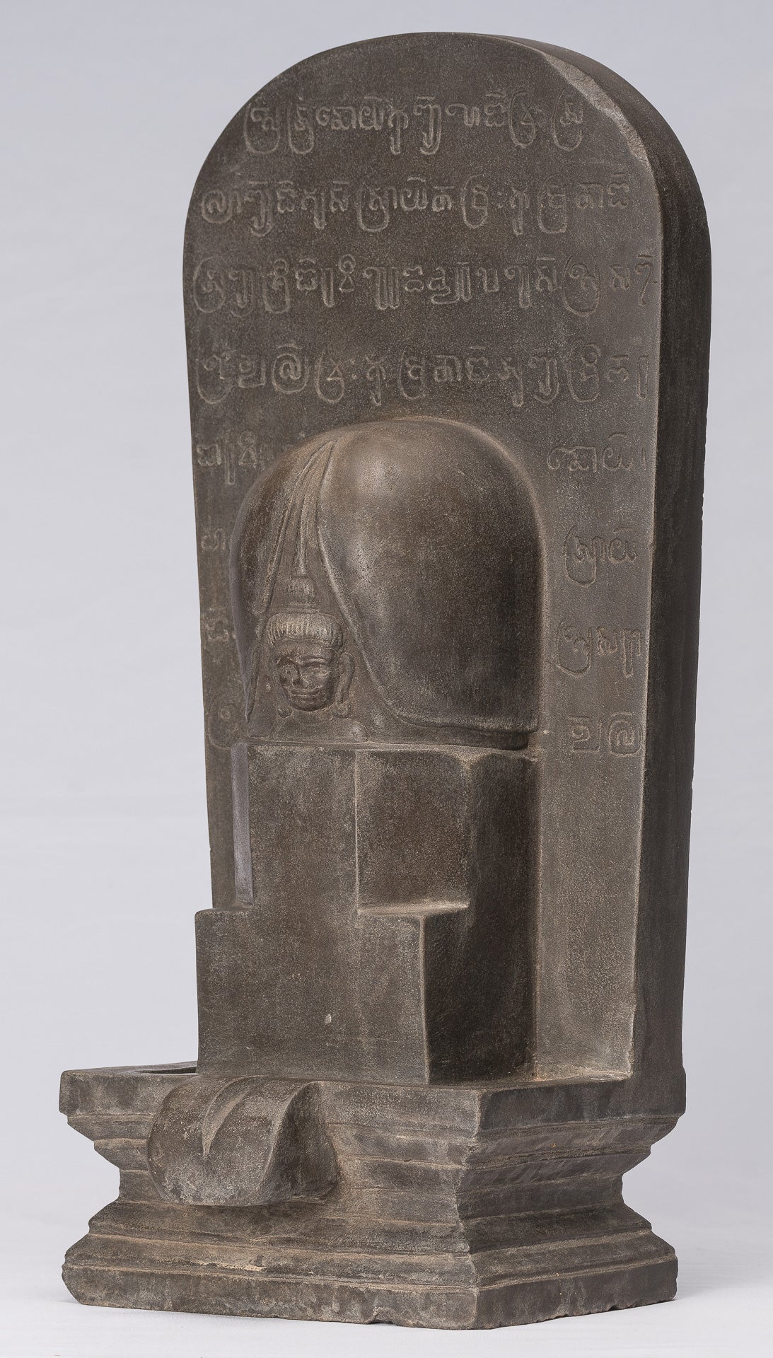 Stein Linga – Antiker Sandstein im Khmer-Stil Shiva Linga / Lingnum & Yoni – 53 cm/21 Zoll