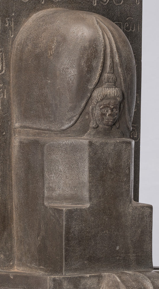 Stein Linga – Antiker Sandstein im Khmer-Stil Shiva Linga / Lingnum & Yoni – 53 cm/21 Zoll