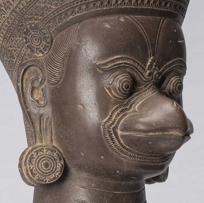 Statua Garuda - Antique Banteay Srei Stone Stone Khmer Garuda Vishnu Statua - 56 cm/22 "