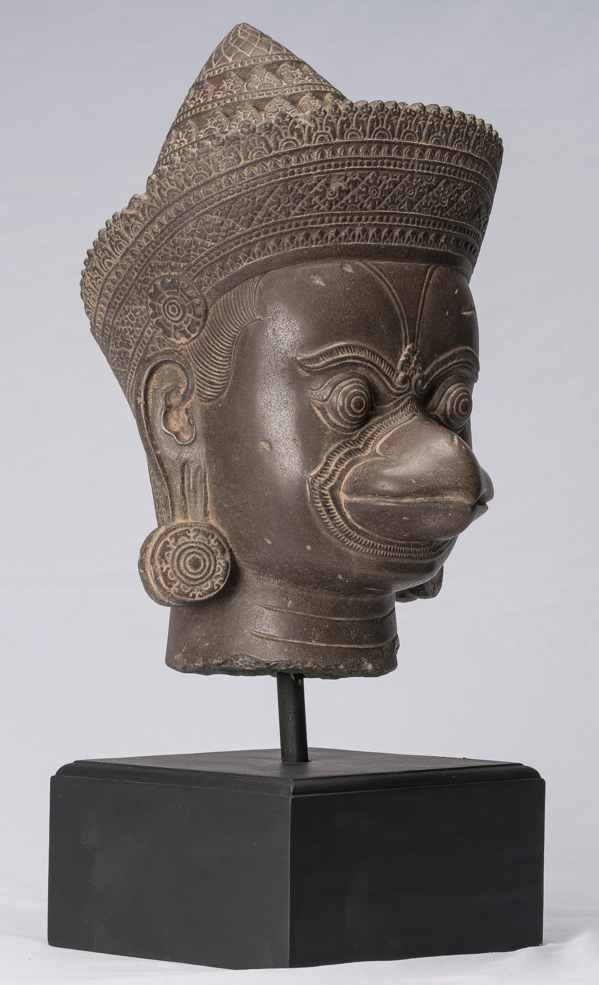 Statua Garuda - Antique Banteay Srei Stone Stone Khmer Garuda Vishnu Statua - 56 cm/22 "