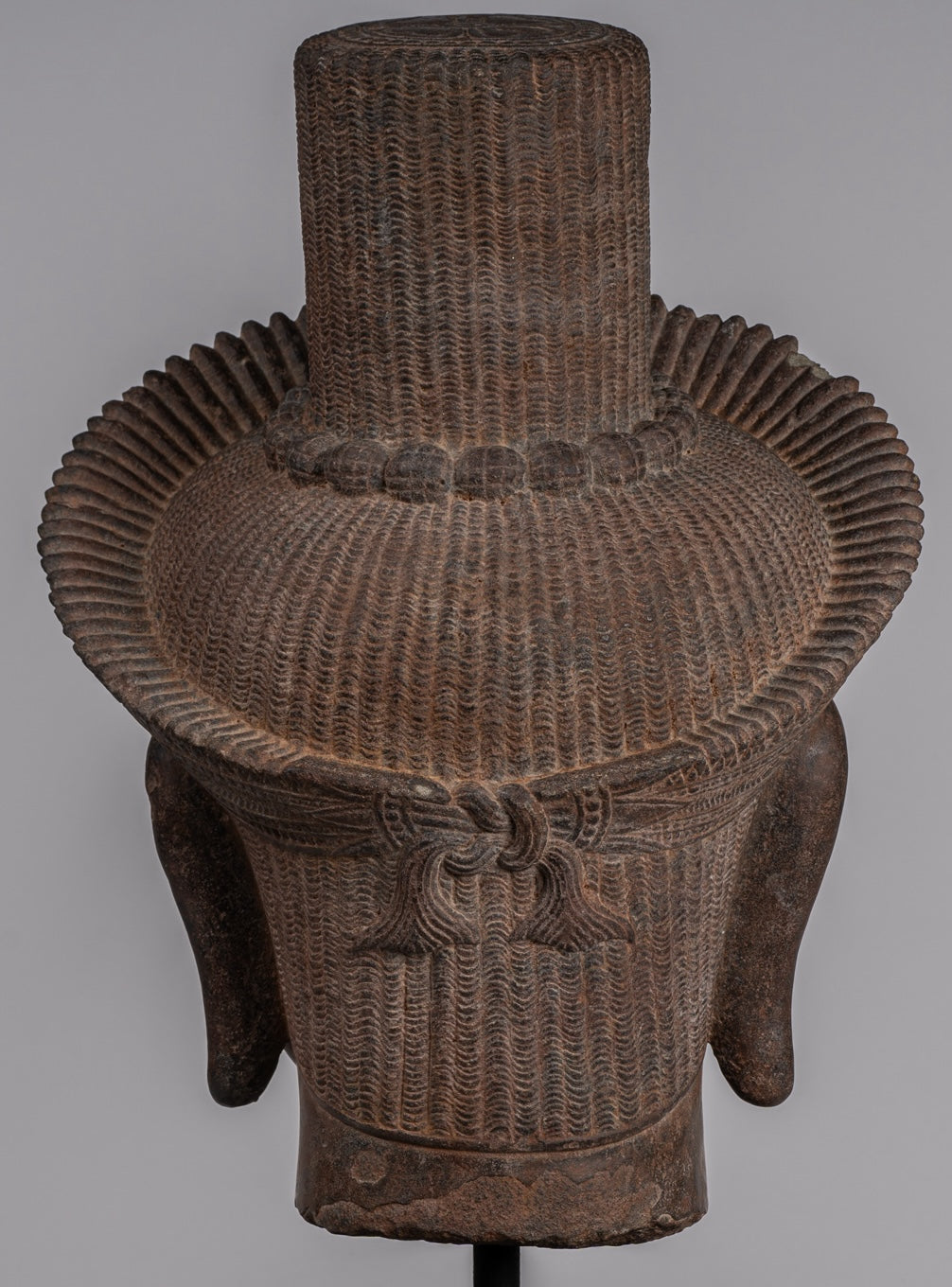 Estatua de Shiva - Estatua de cabeza de Stone Shiva de Khmer Stone de Khmer Stone - El destructor - 54cm/22 "