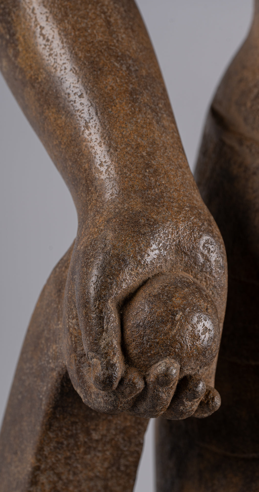 Vishnu Sculpture - Antique Pre-Angkor Style Mounted Sandstone Vishnu Statue - 91cm/36"