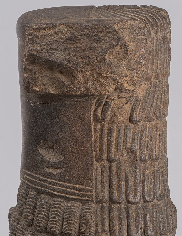 Vishnu Statue - Antique Phnom Da Style Stone Khmer Hari Hara or Vishnu & Shiva Head - 44cm/18"