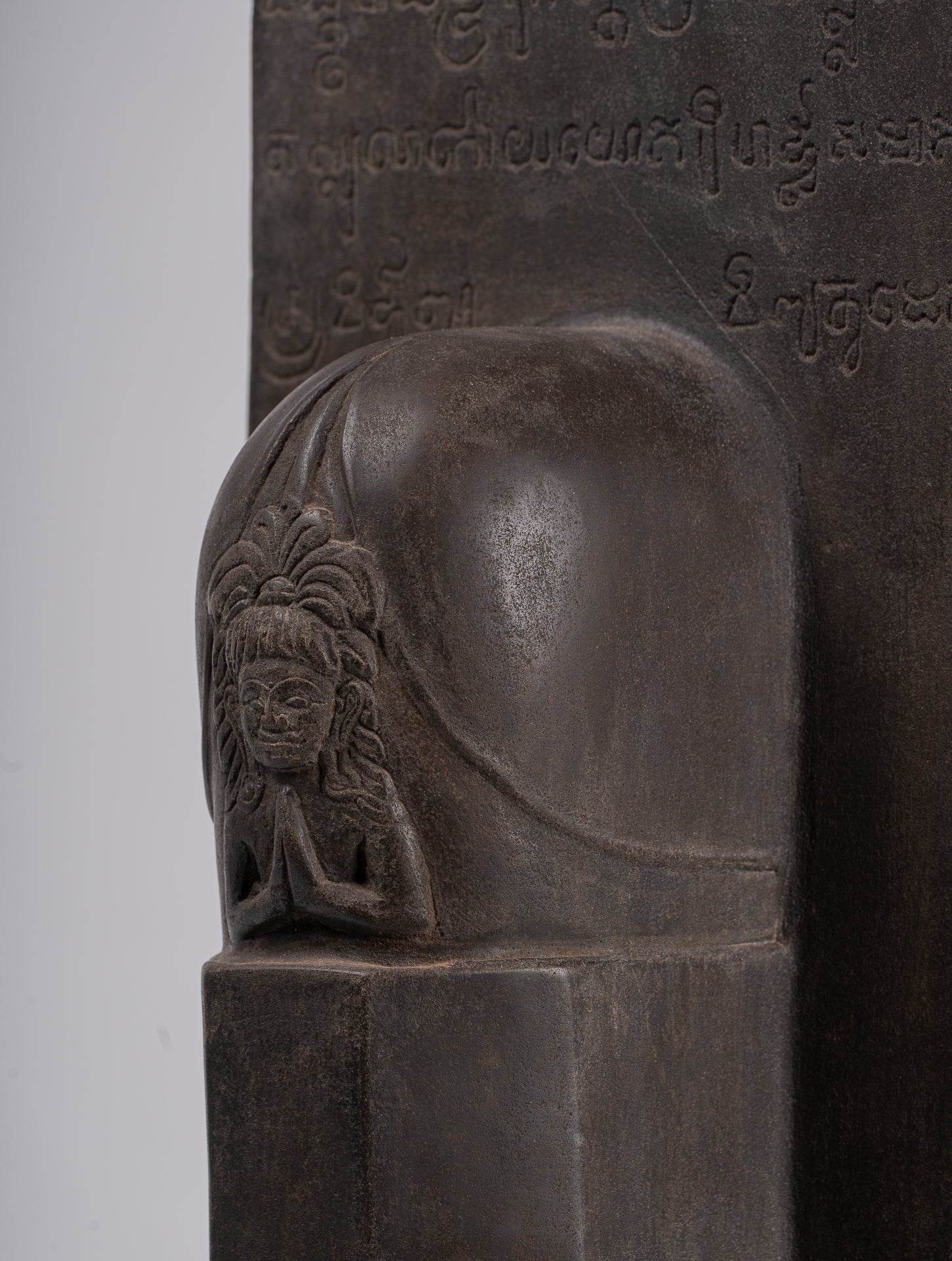 Stone Linga - Antique Khmer Style Sandstone Shiva Linga / Lingnum & Yoni - 54cm/22"