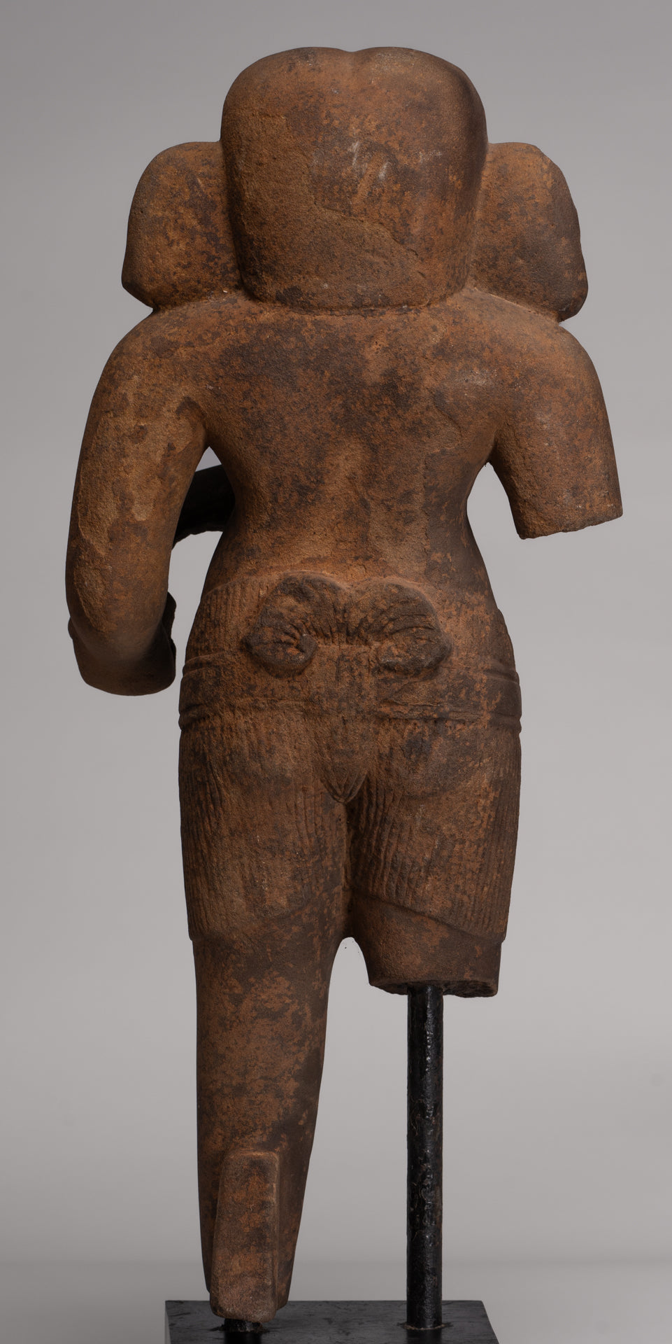 Ganesha Statue - Antique Khmer Style Stone Baphuon Mounted Ganesha Torso Statue - 66cm/26"