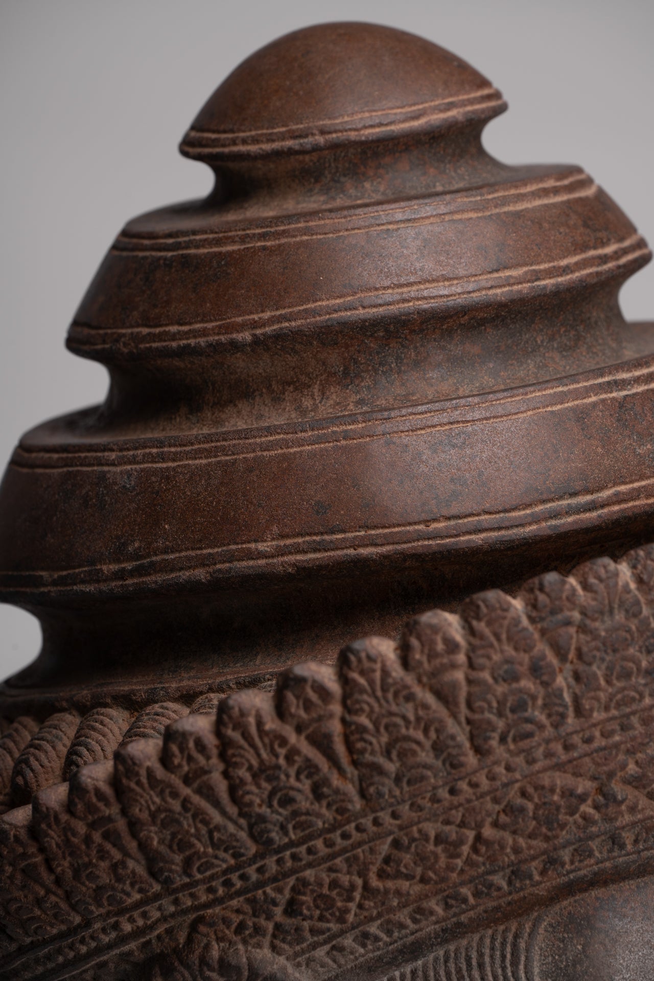 Guardian Statue - Antique Khmer Stone Banteay Srei Style Yaksha Temple Guardian - 55cm / 22"