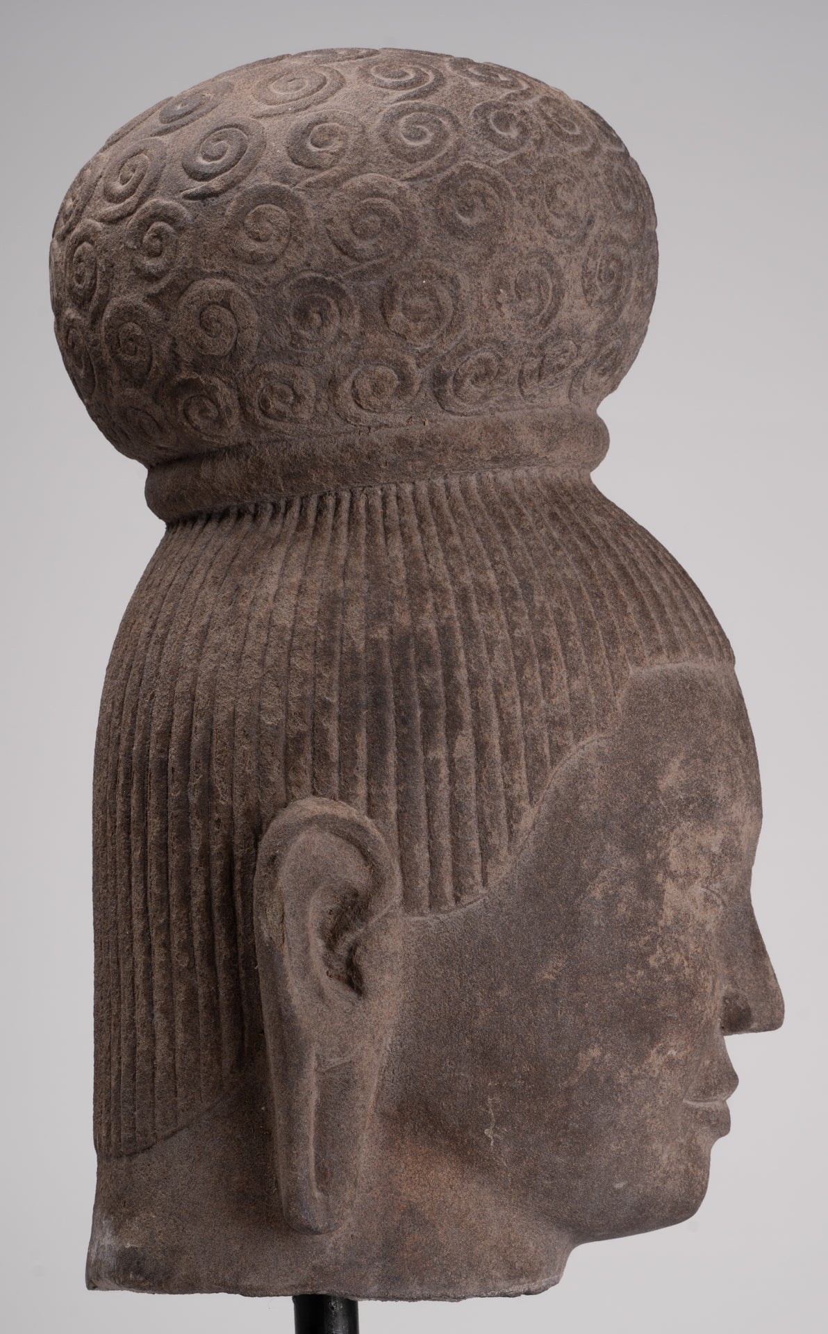 Female Statue - Antique Khmer Style Female Head - 46cm/18"