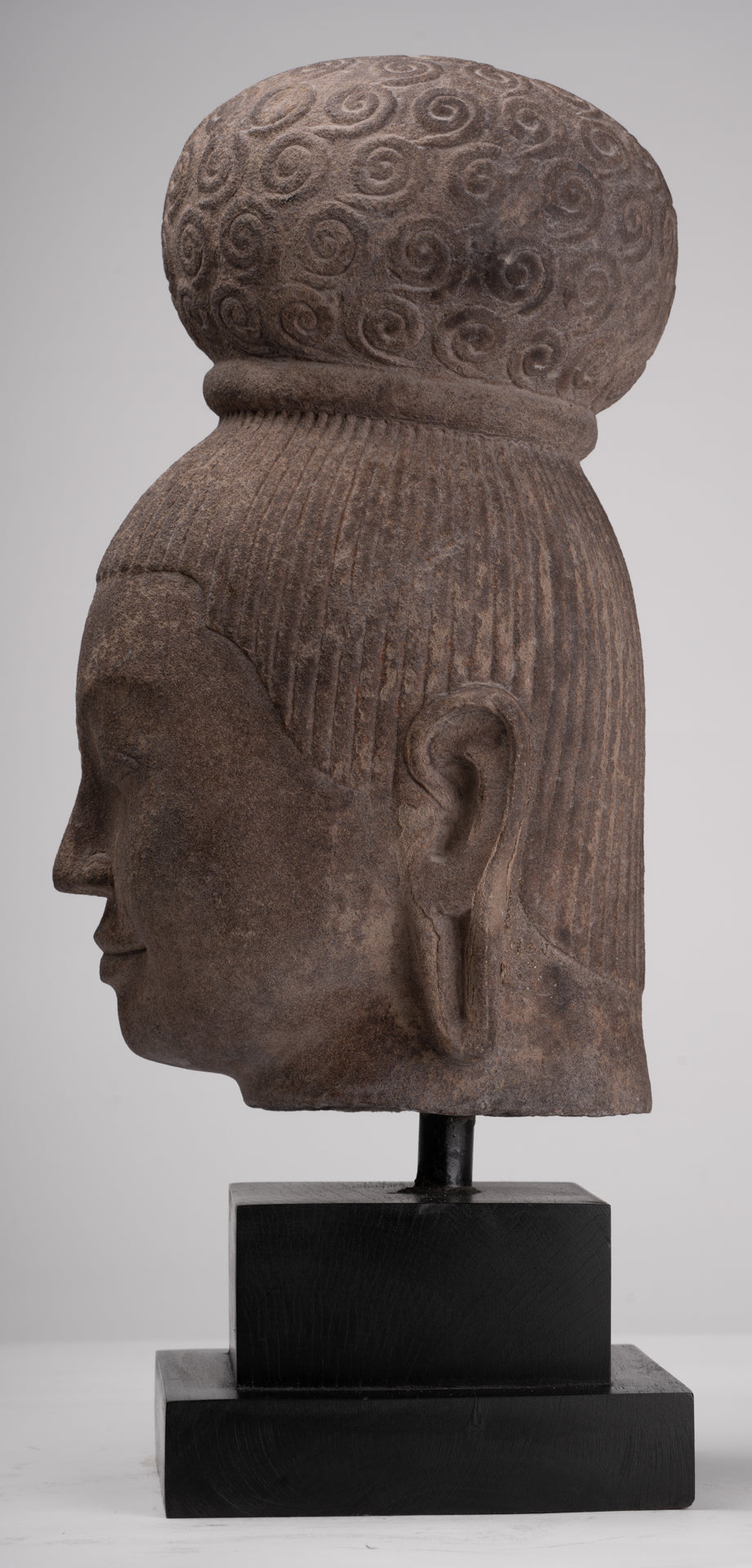 Female Statue - Antique Khmer Style Female Head - 46cm/18"