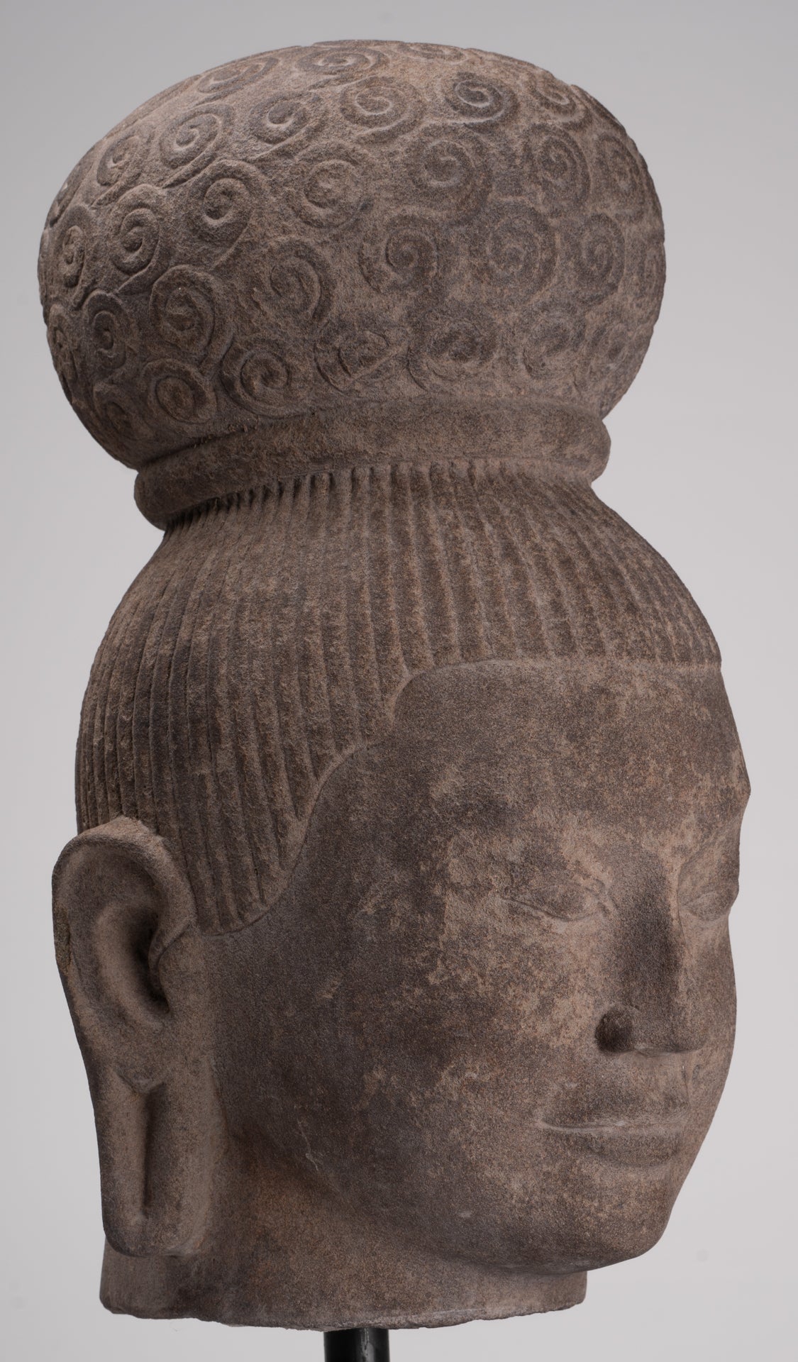 Female Statue - Antique Khmer Style Female Head - 46cm/18"