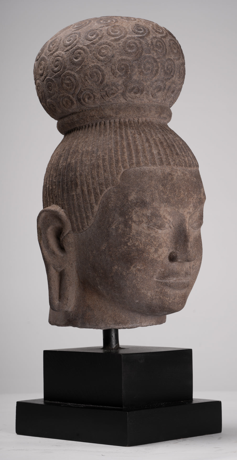 Female Statue - Antique Khmer Style Female Head - 46cm/18"