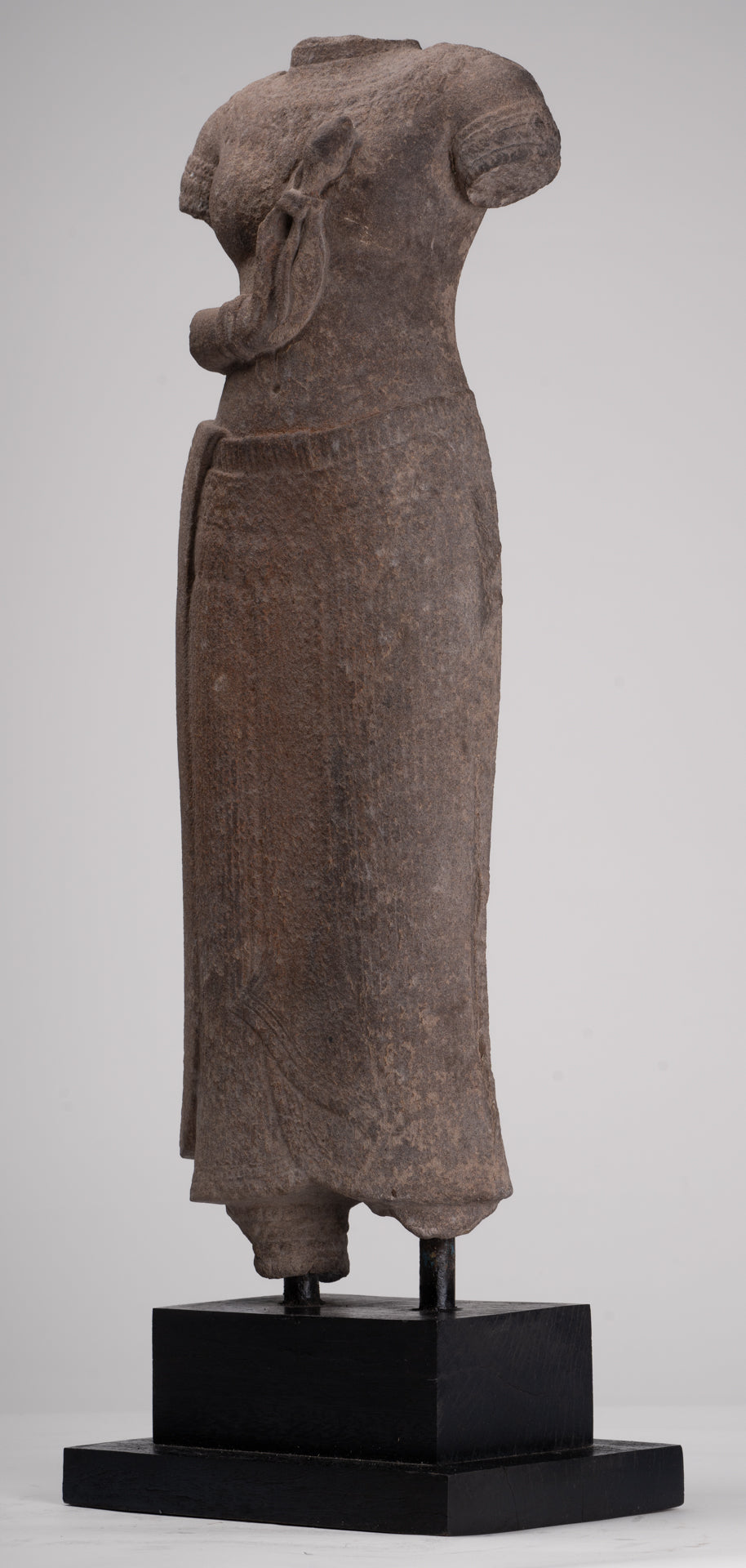 Apsara Statue - Antique Khmer Style Stone Angkor Wat Apsara or Angel Statue - 60cm/24"