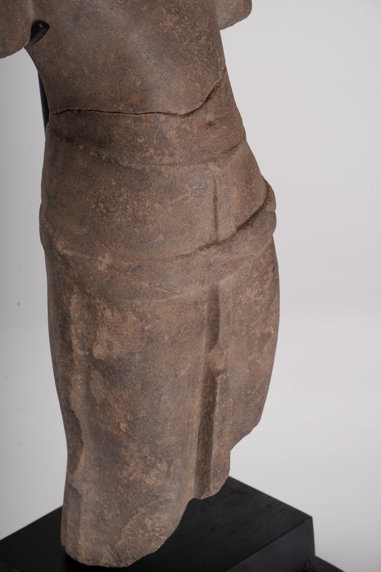 Antique Khmer Style Stone Phnom Da Hayagriva Kalkin Horse of Vishnu - 68cm/27"