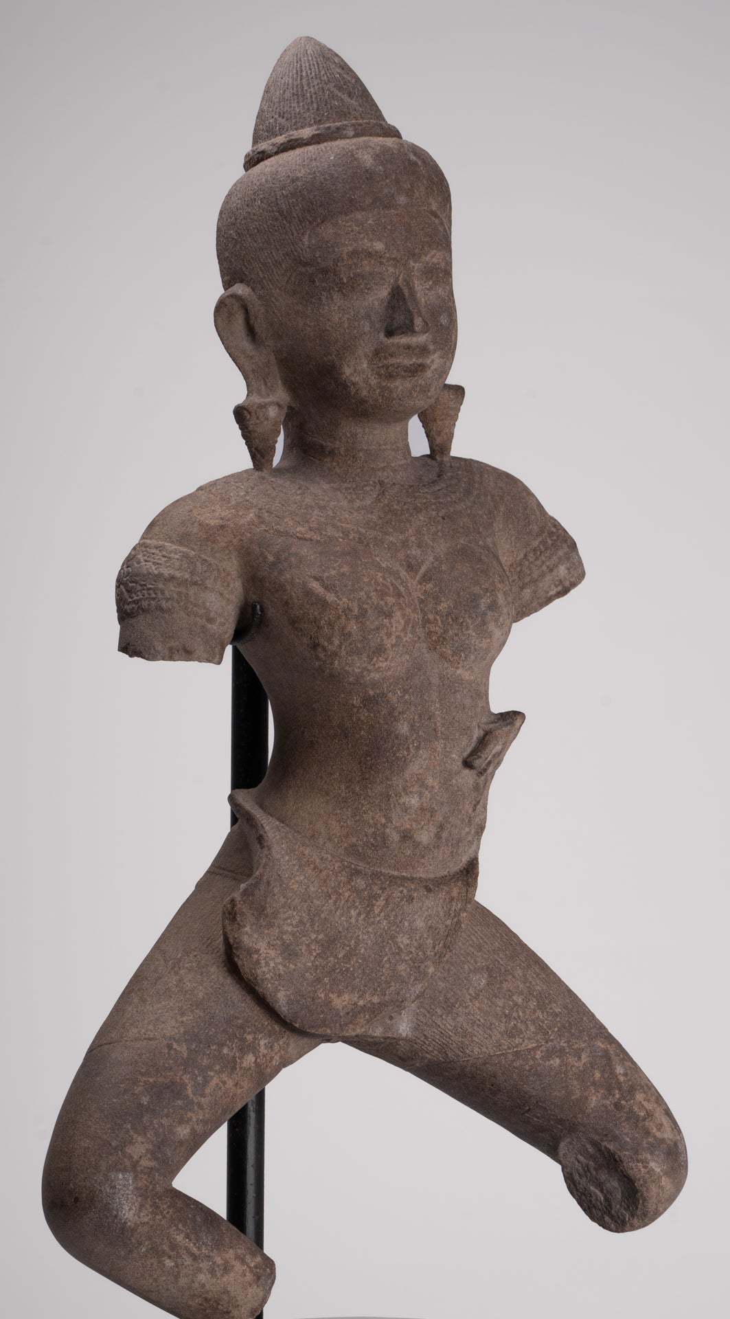 Apsara Statue - Antique Khmer Style Stone Angkor Wat Apsara or Angel Statue - 64cm/26"