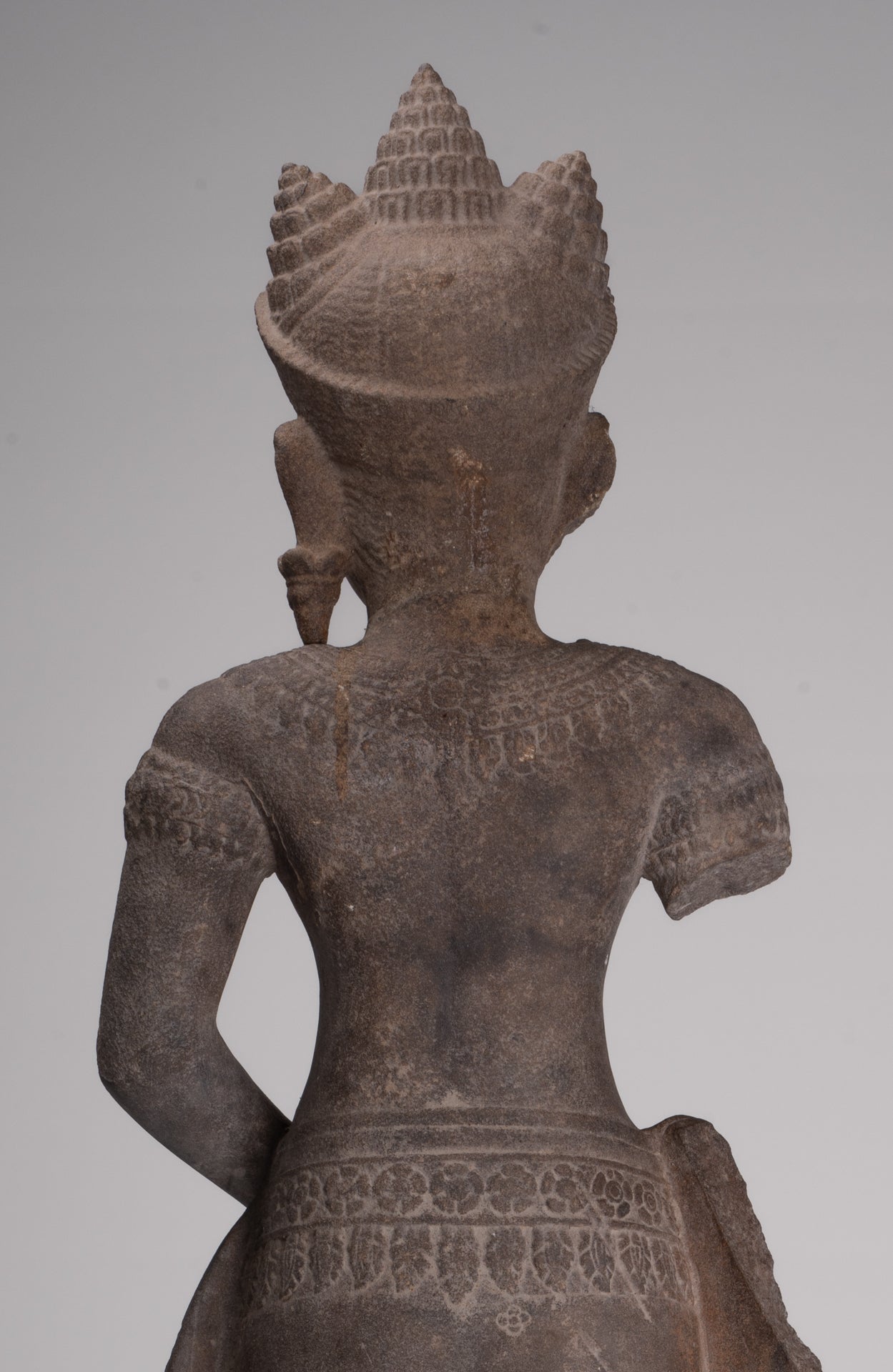 Apsara Statue - Antique Khmer Style Stone Angkor Wat Apsara or Angel Statue - 74cm/30"