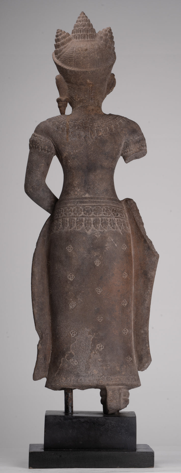 Apsara Statue - Antique Khmer Style Stone Angkor Wat Apsara or Angel Statue - 74cm/30"