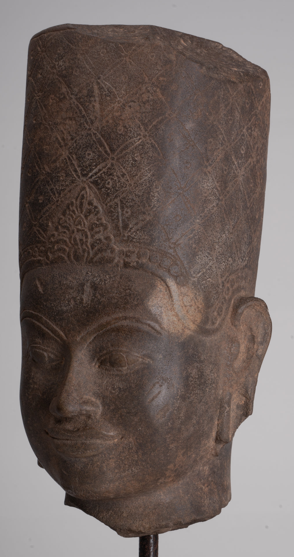 Krishna Statue - Antique Khmer Style Phnom Da Krishna (possibly) Statue - 41cm/16"