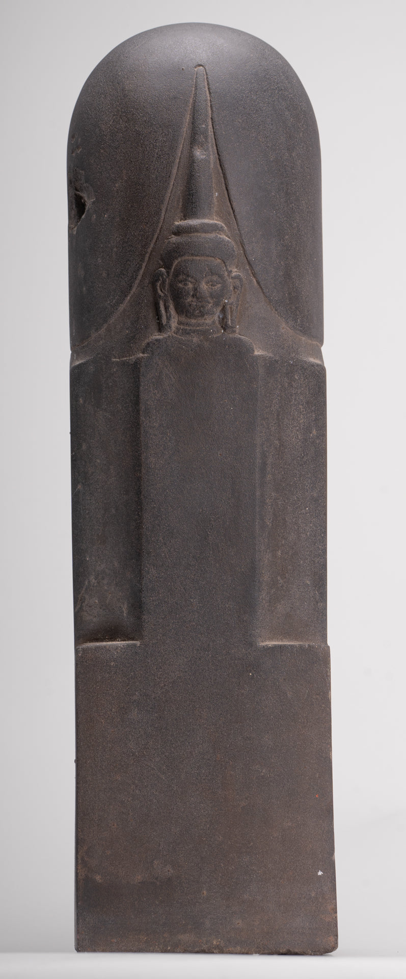 Antique Khmer Style Stone Shiva Mukhalinga Linga / Lingnum - 44cm/18"