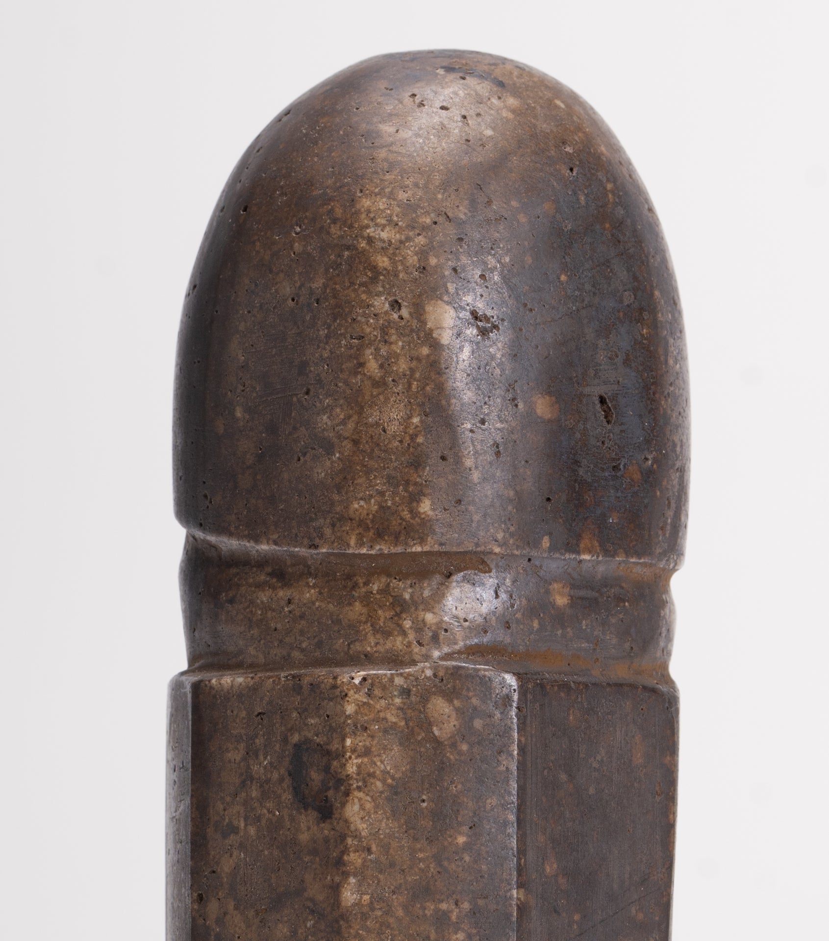 Antique Khmer Style Stone Shiva Mukhalinga Linga / Lingnum - 16cm/6"