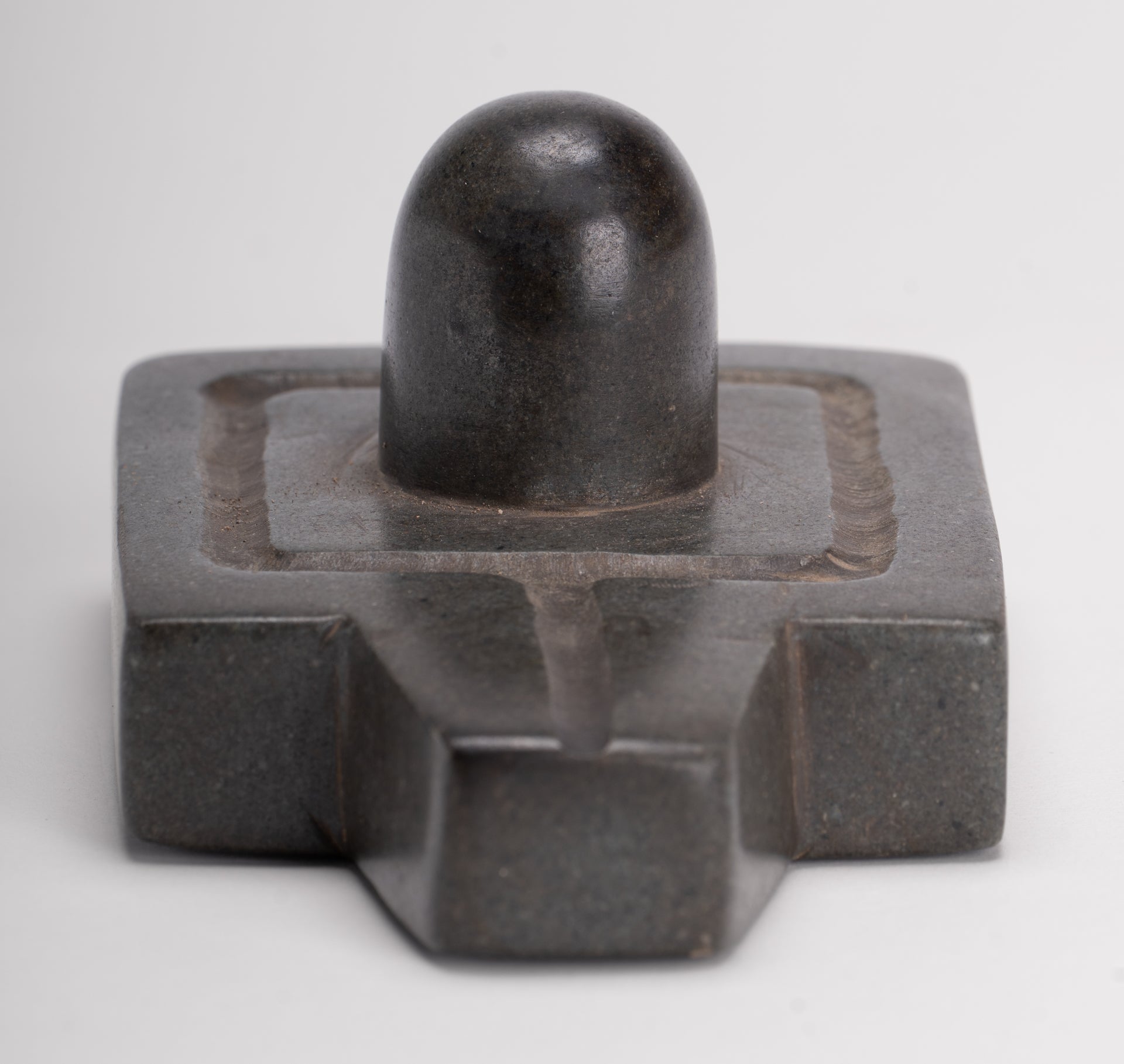 Linga Statue - Antique Khmer Style Two Piece Stone Linga / Lingnum & Yoni - 12cm/5"