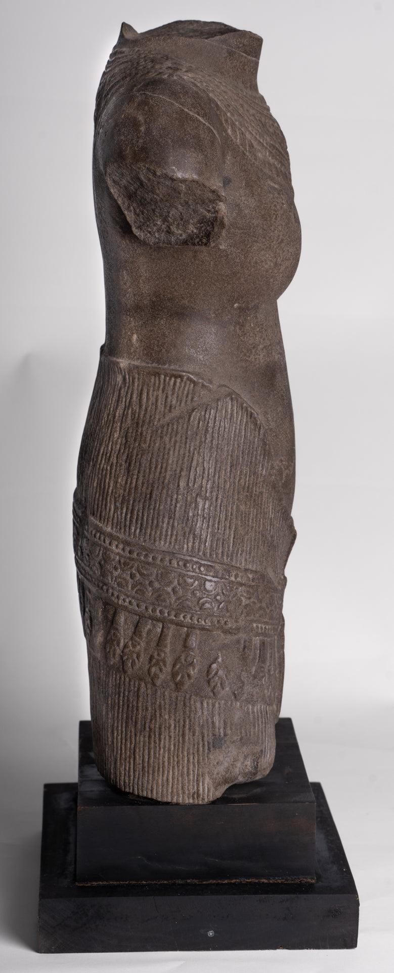 Lakshmi Statue - Antique Baphuon Style Stone Lakshmi / Devi Consort of Vishnu Torso - 58cm/23"