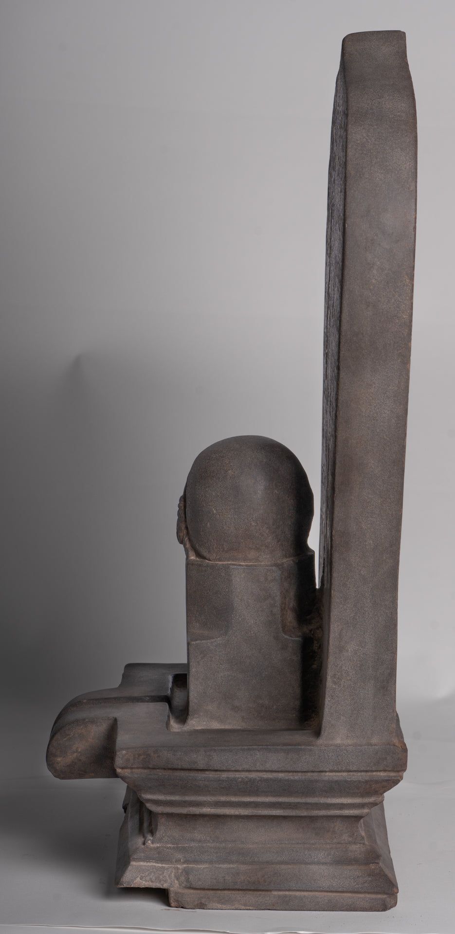 Stone Linga - Antique Khmer Style Sandstone Shiva Linga / Lingnum & Yoni - 57cm/23"