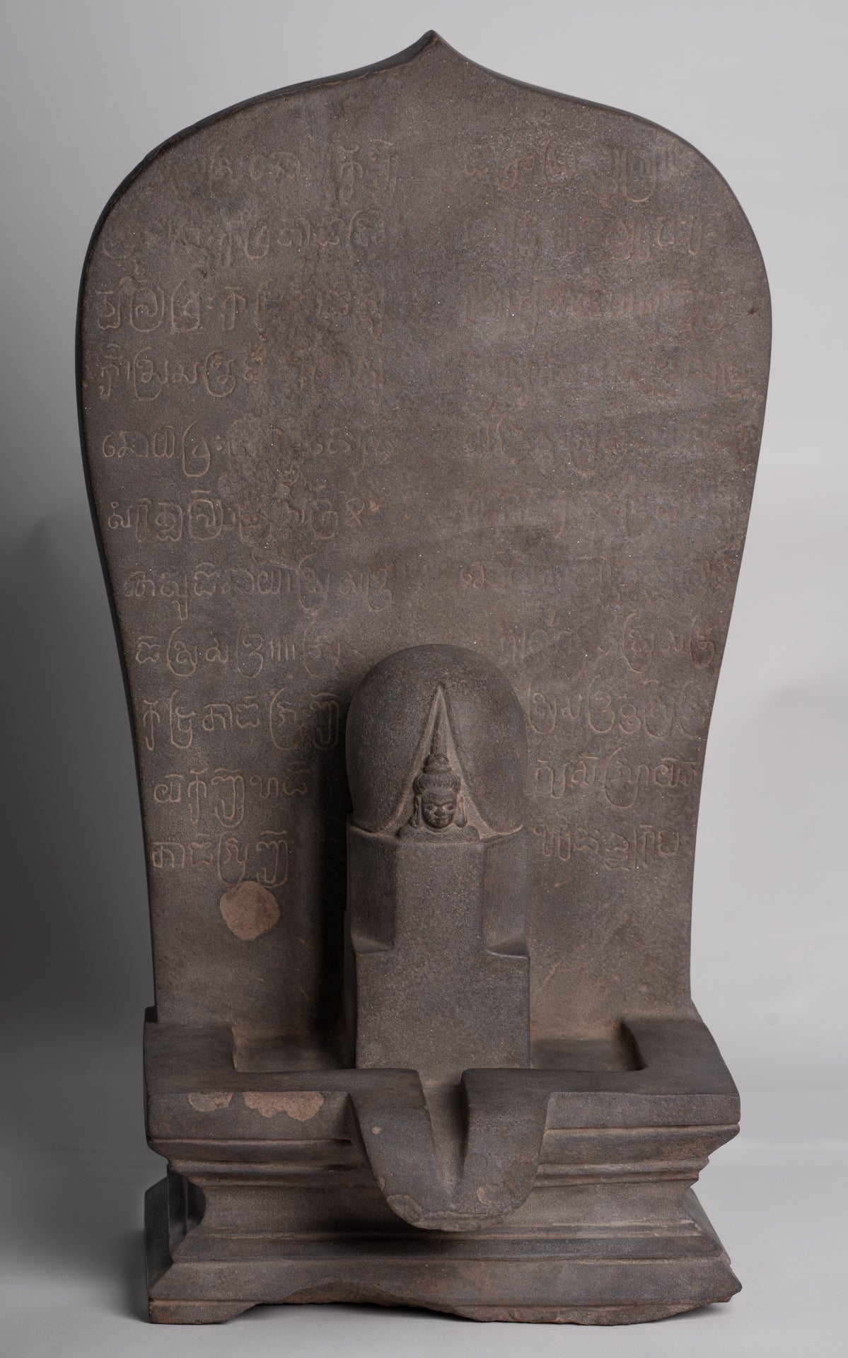 Stone Linga - Antique Khmer Style Sandstone Shiva Linga / Lingnum & Yoni - 57cm/23"