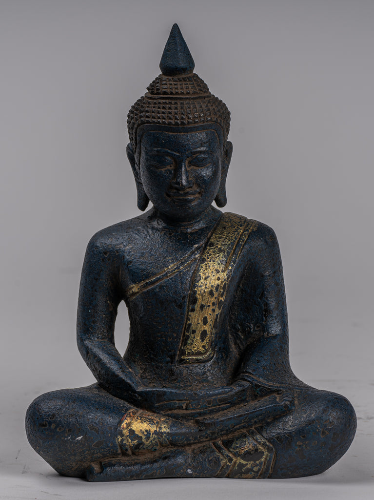 Buddha Sculpture - Antique Khmer in stile Khmer Seduto Buddha